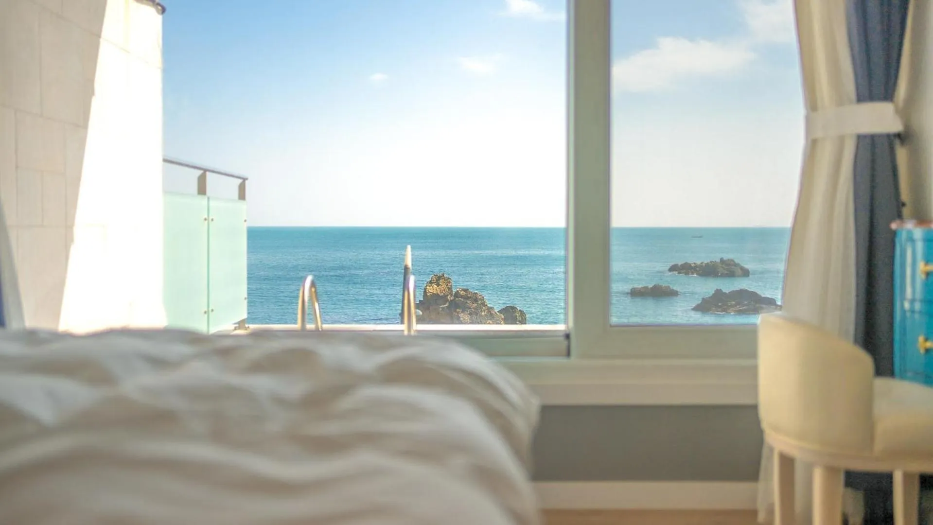 Property building, Bed in gyeongju blue21 poolvilla pension