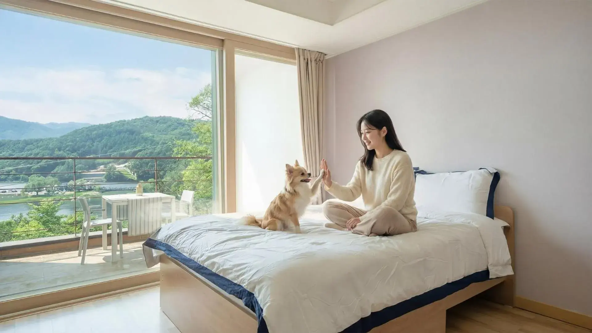 Property building, Bed in Gapyeong Yeonkkocchosu Pet Pension Property building, Bed in Gapyeong Yeonkkocchosu Pet Pension
