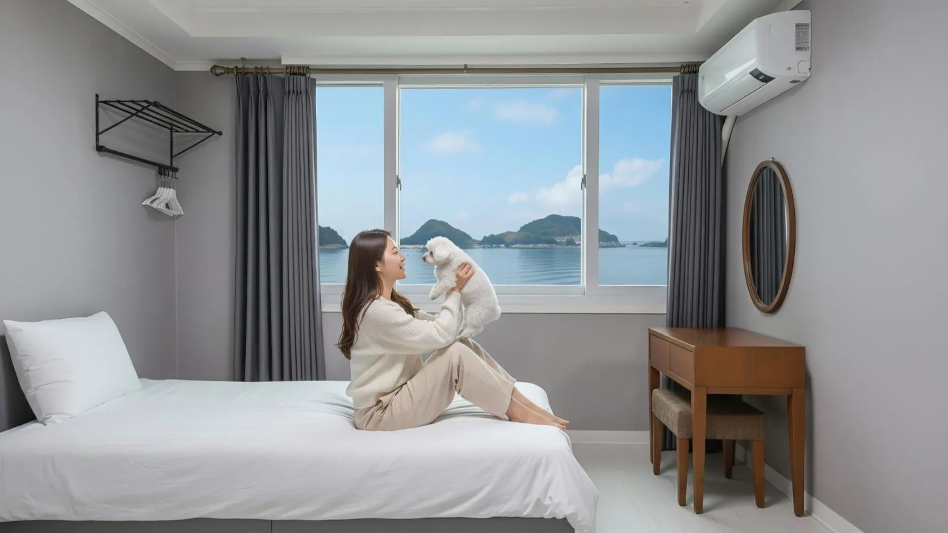 Property building, Bed in namhae sea stay N pet pension