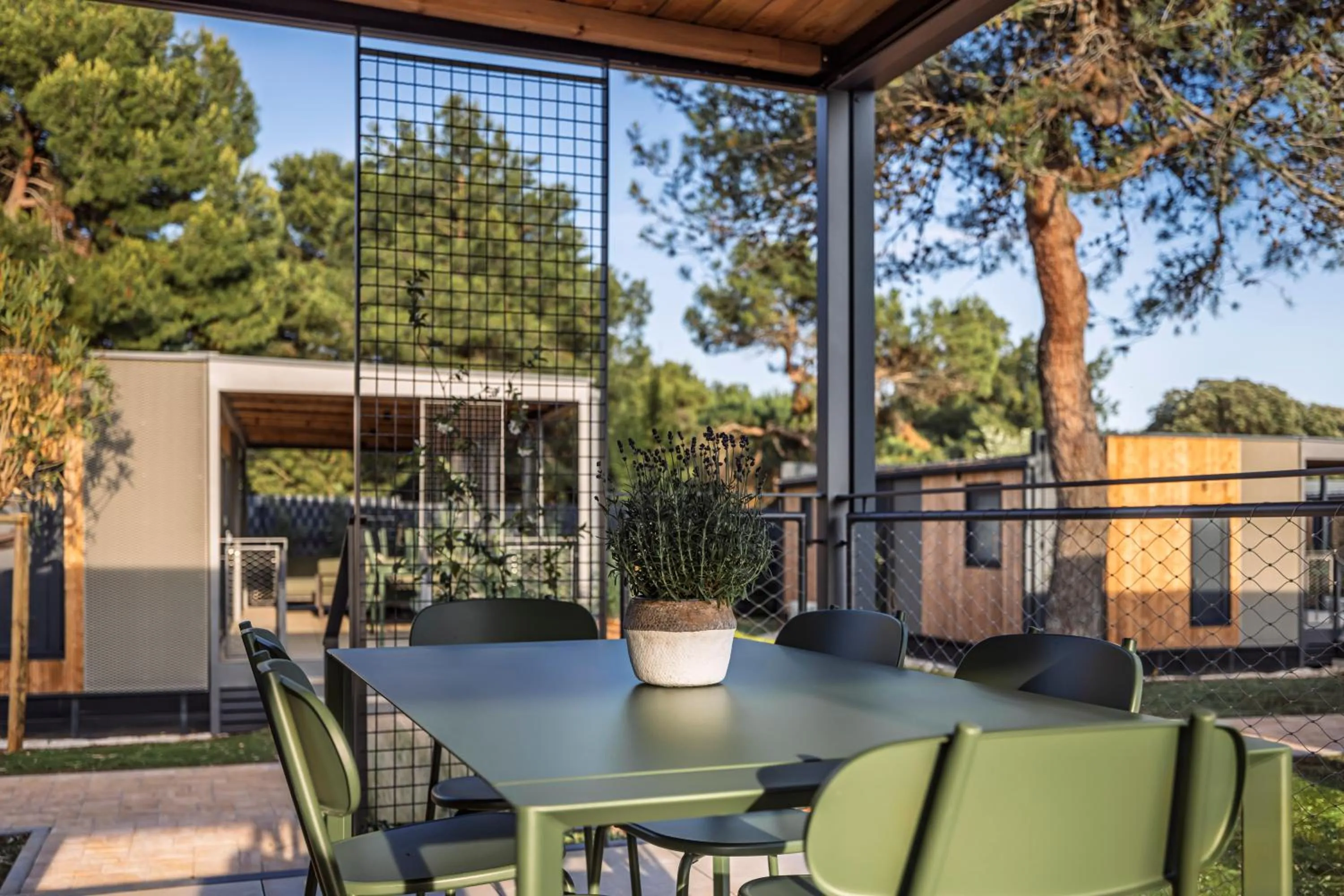 Patio in Maistra Camping Koversada Covered Mobile homes