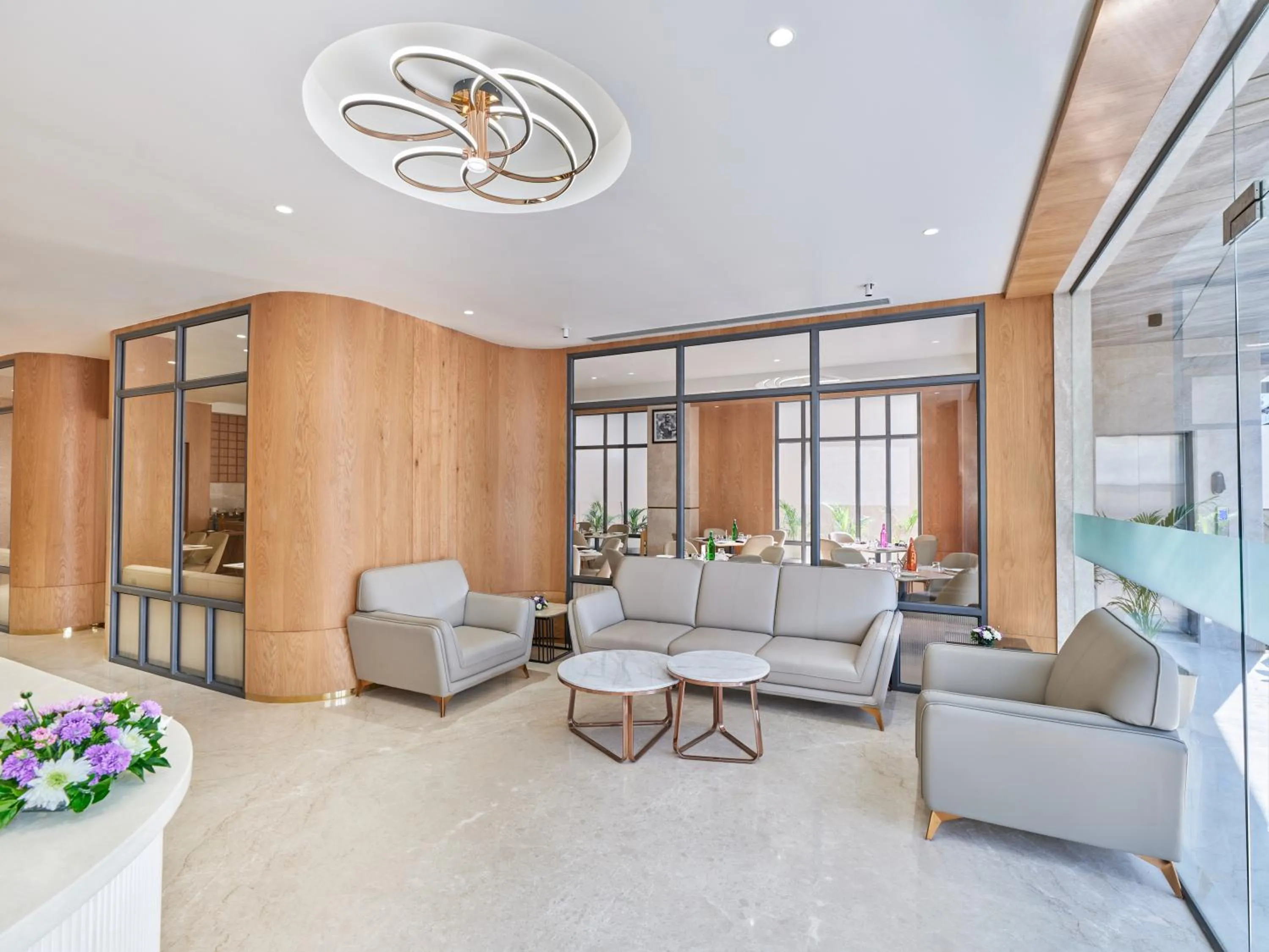 Seating area in Biznotel By Pride Motera