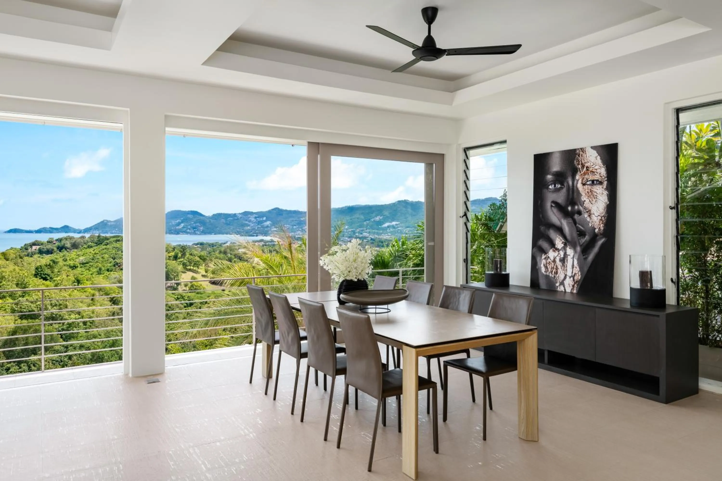 Natural landscape in Villa Kohia, stunning sea views, breakfast, serviced daily, private dining service on request, North Chaweng