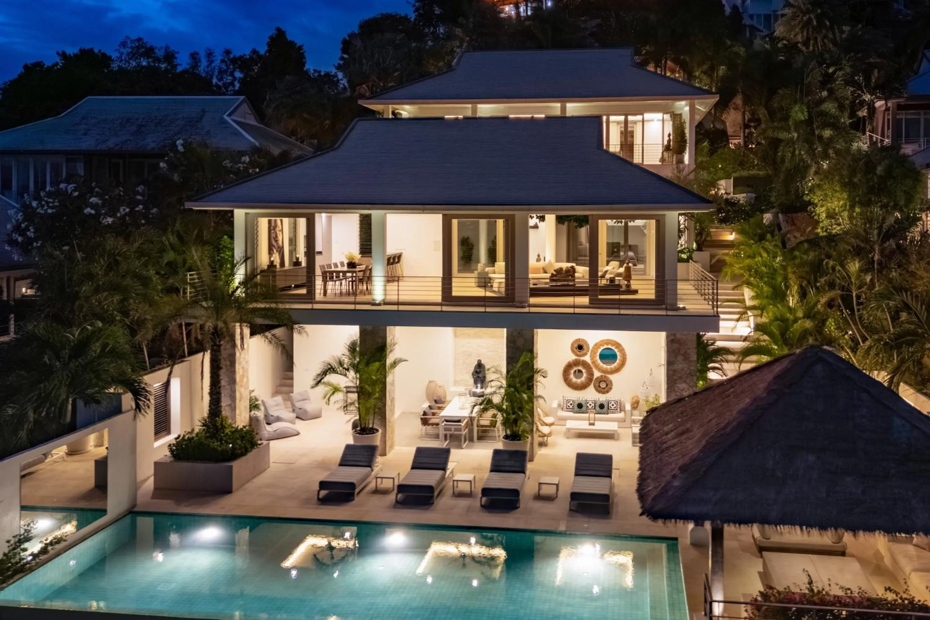 Property building in Villa Kohia, stunning sea views, breakfast, serviced daily, private dining service on request, North Chaweng