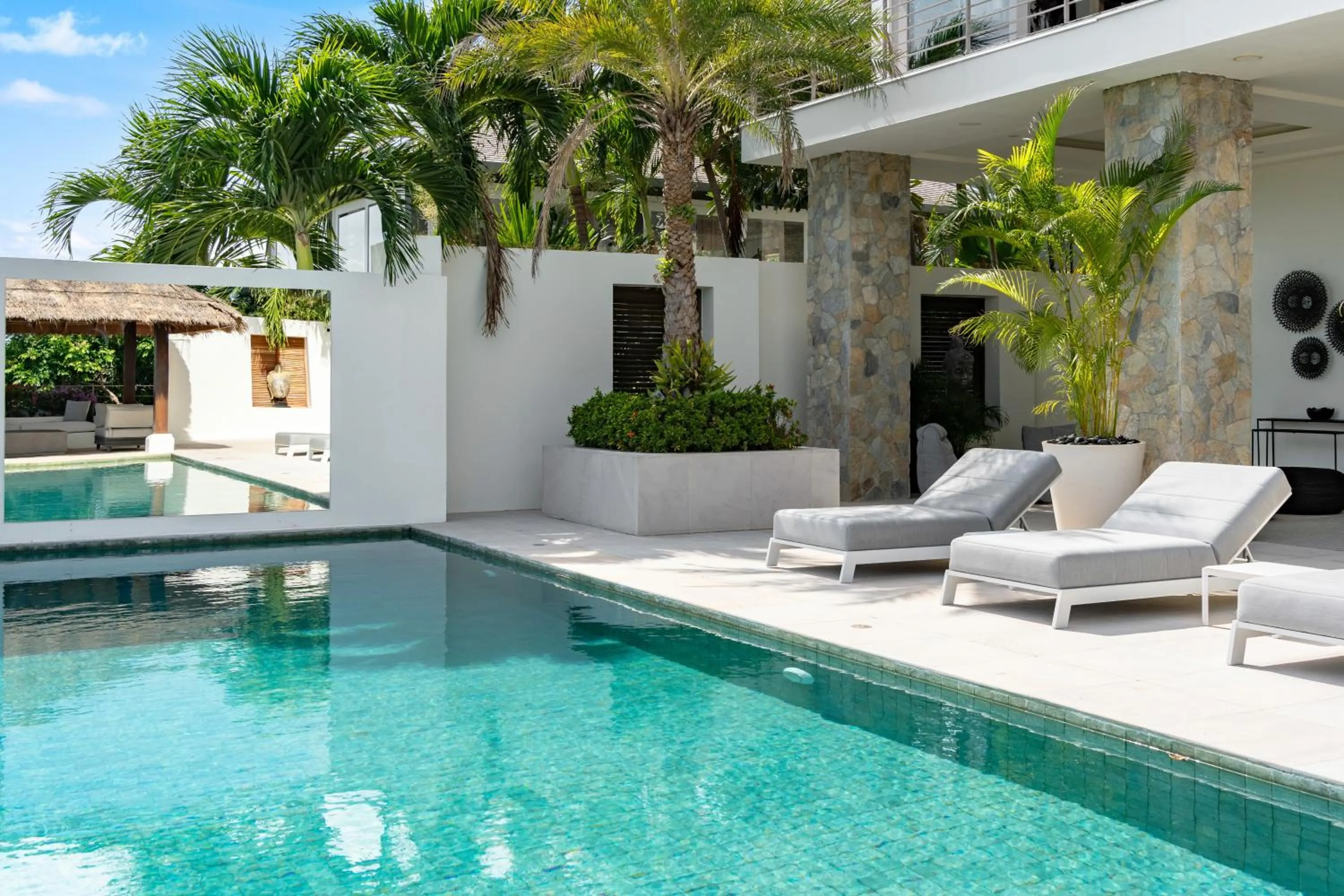 Swimming pool in Villa Kohia, stunning sea views, breakfast, serviced daily, private dining service on request, North Chaweng