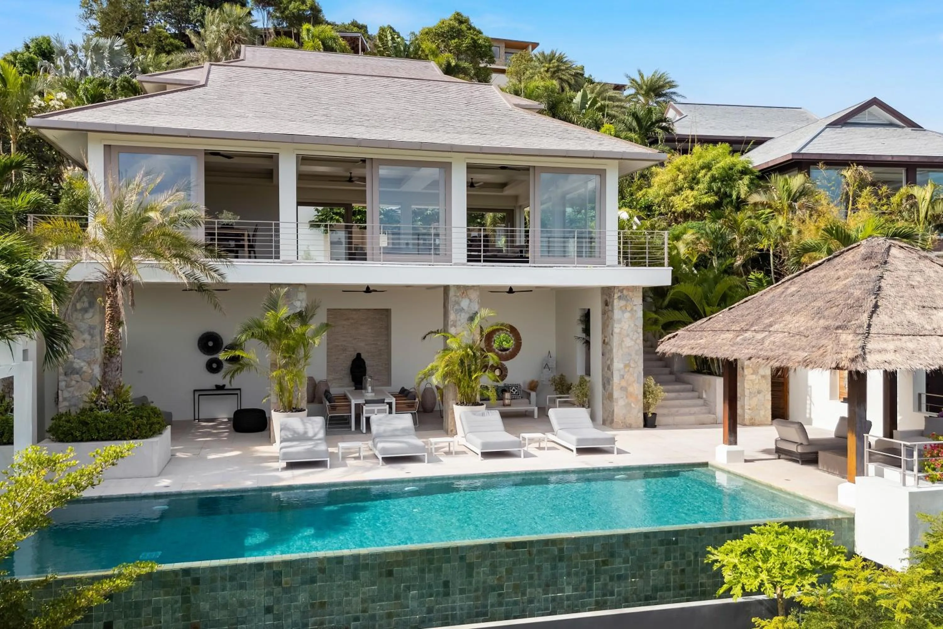 Property building in Villa Kohia, stunning sea views, breakfast, serviced daily, private dining service on request, North Chaweng