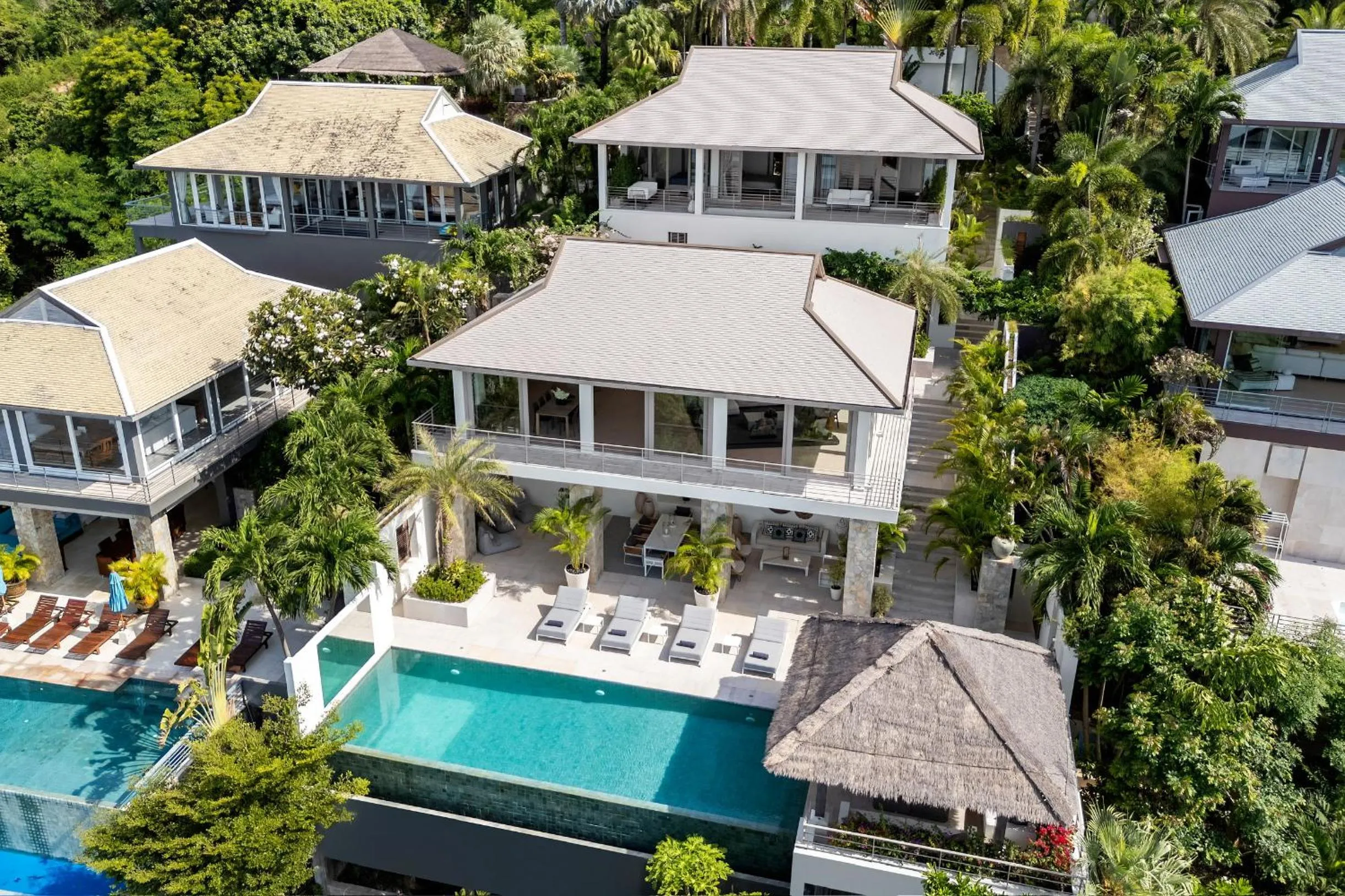 Property building in Villa Kohia, stunning sea views, breakfast, serviced daily, private dining service on request, North Chaweng