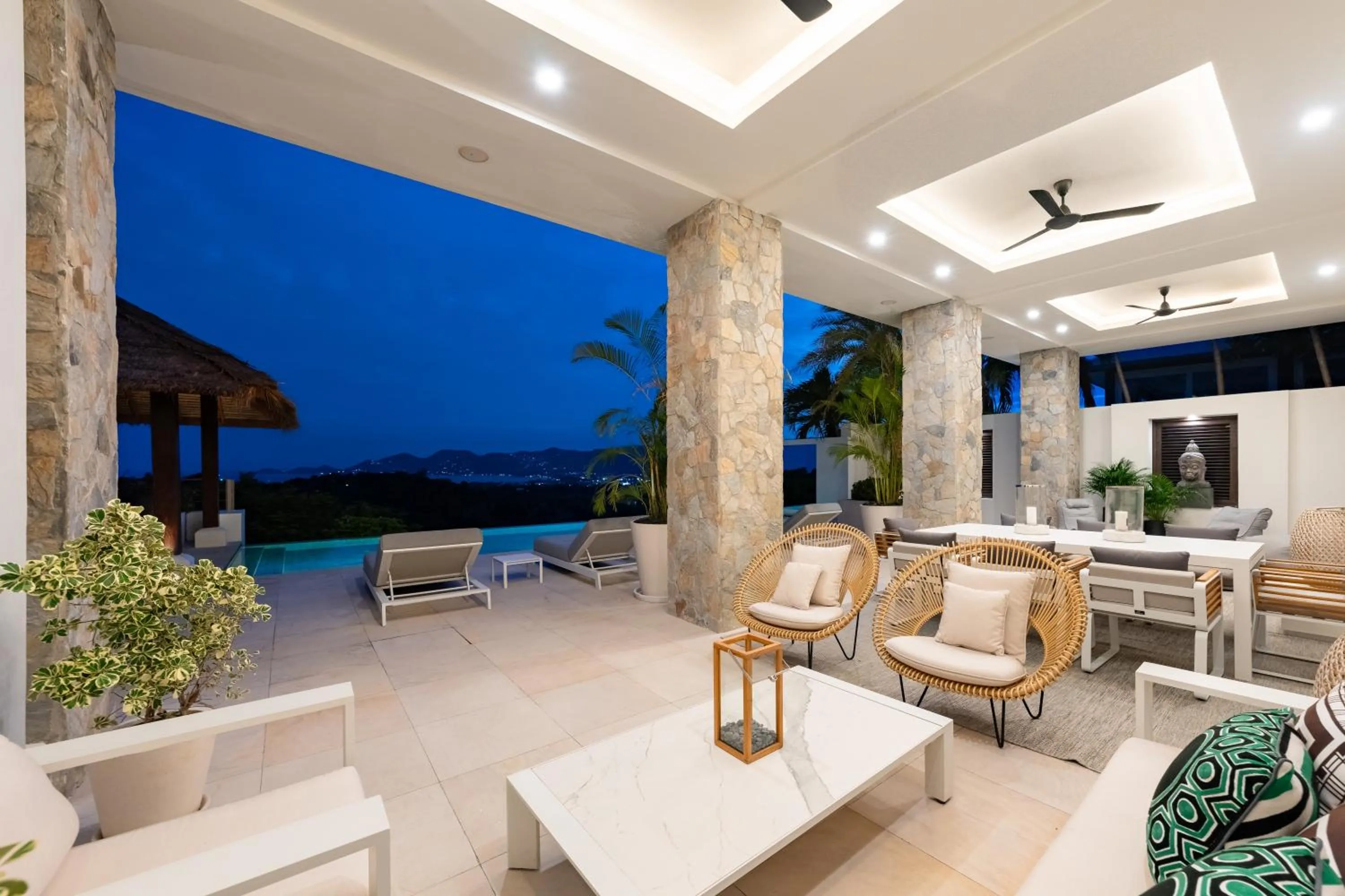 Balcony/Terrace in Villa Kohia, stunning sea views, breakfast, serviced daily, private dining service on request, North Chaweng