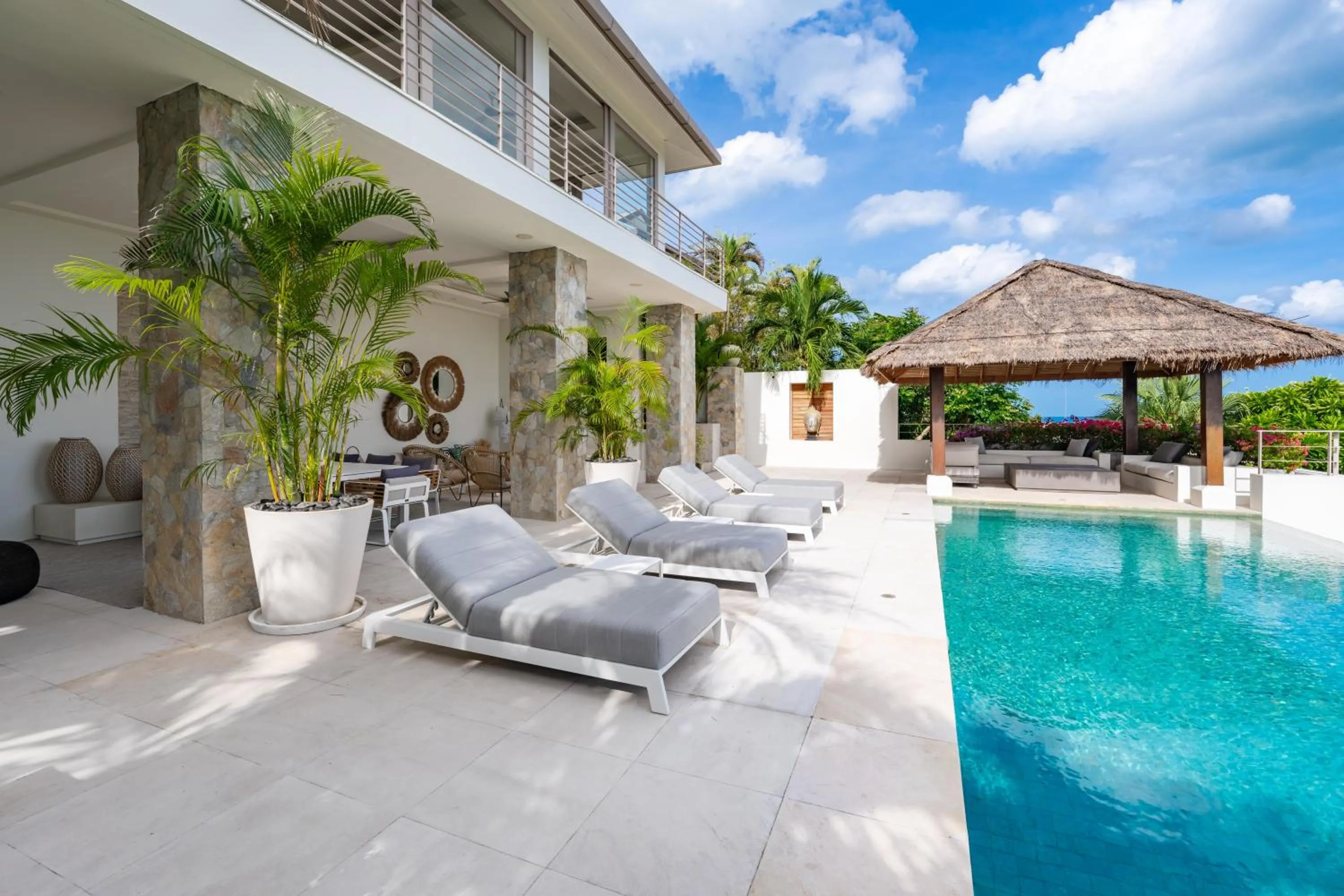 Property building in Villa Kohia, stunning sea views, breakfast, serviced daily, private dining service on request, North Chaweng