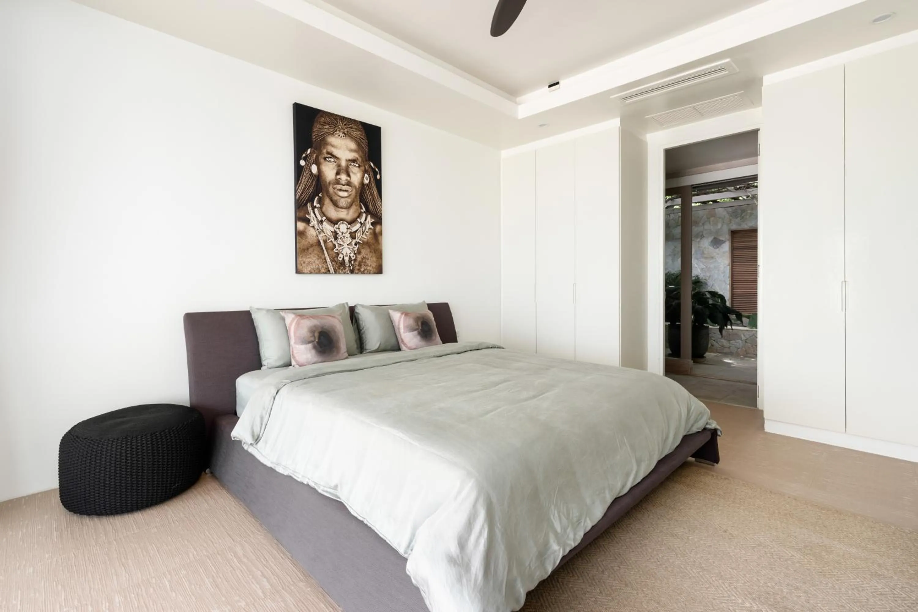 Bed in Villa Kohia, stunning sea views, breakfast, serviced daily, private dining service on request, North Chaweng