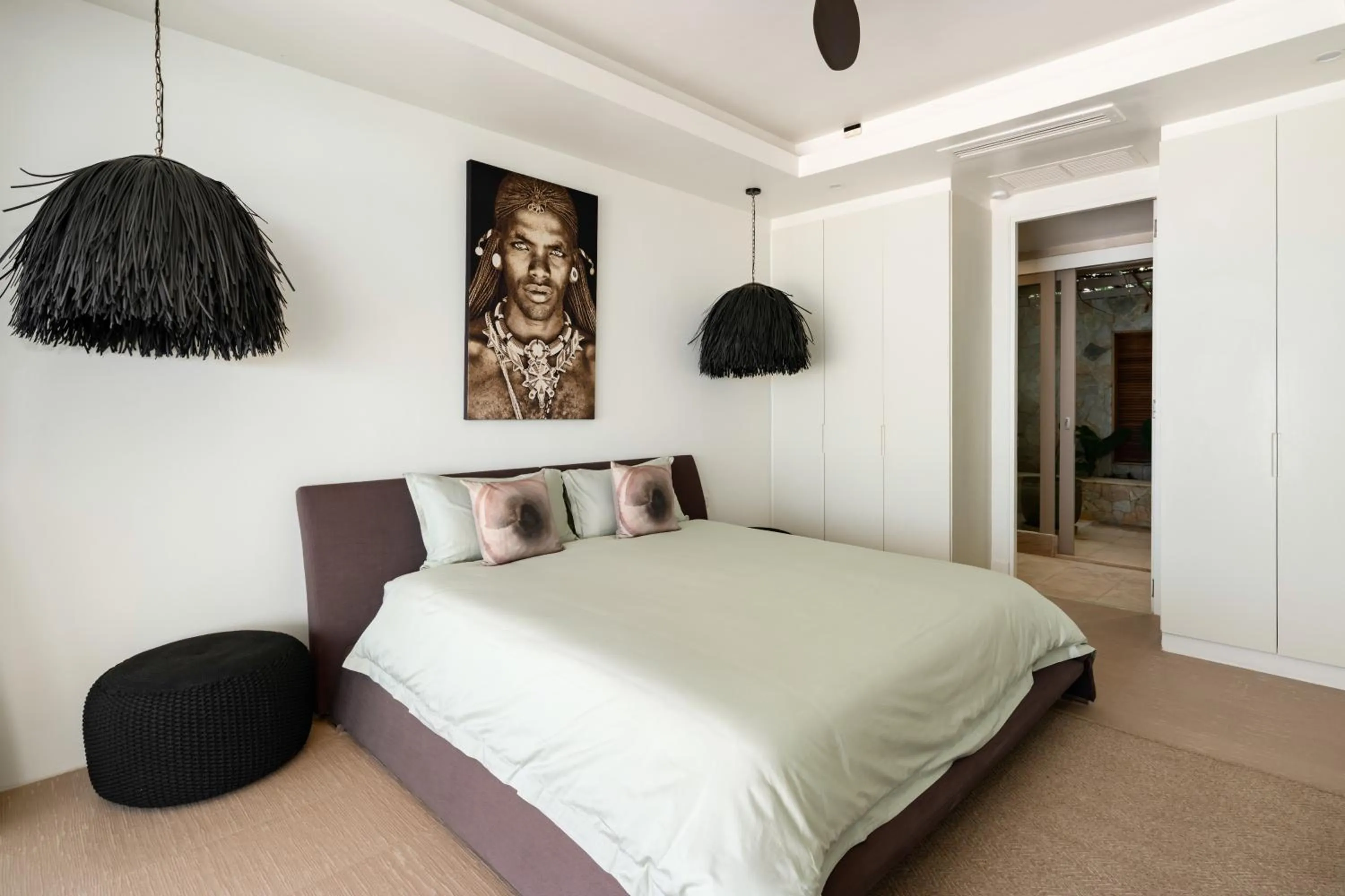 Bed in Villa Kohia, stunning sea views, breakfast, serviced daily, private dining service on request, North Chaweng