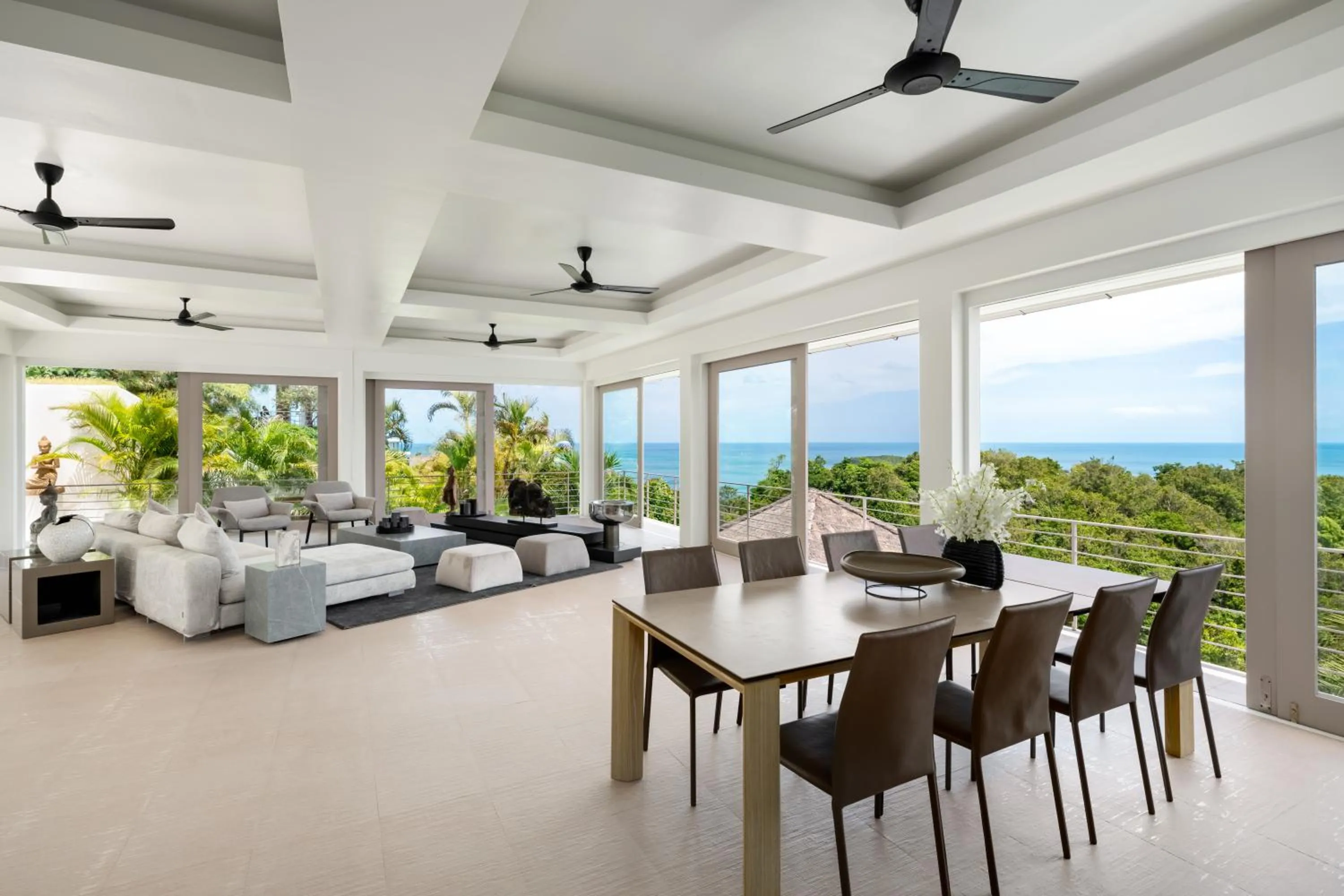 Day in Villa Kohia, stunning sea views, breakfast, serviced daily, private dining service on request, North Chaweng