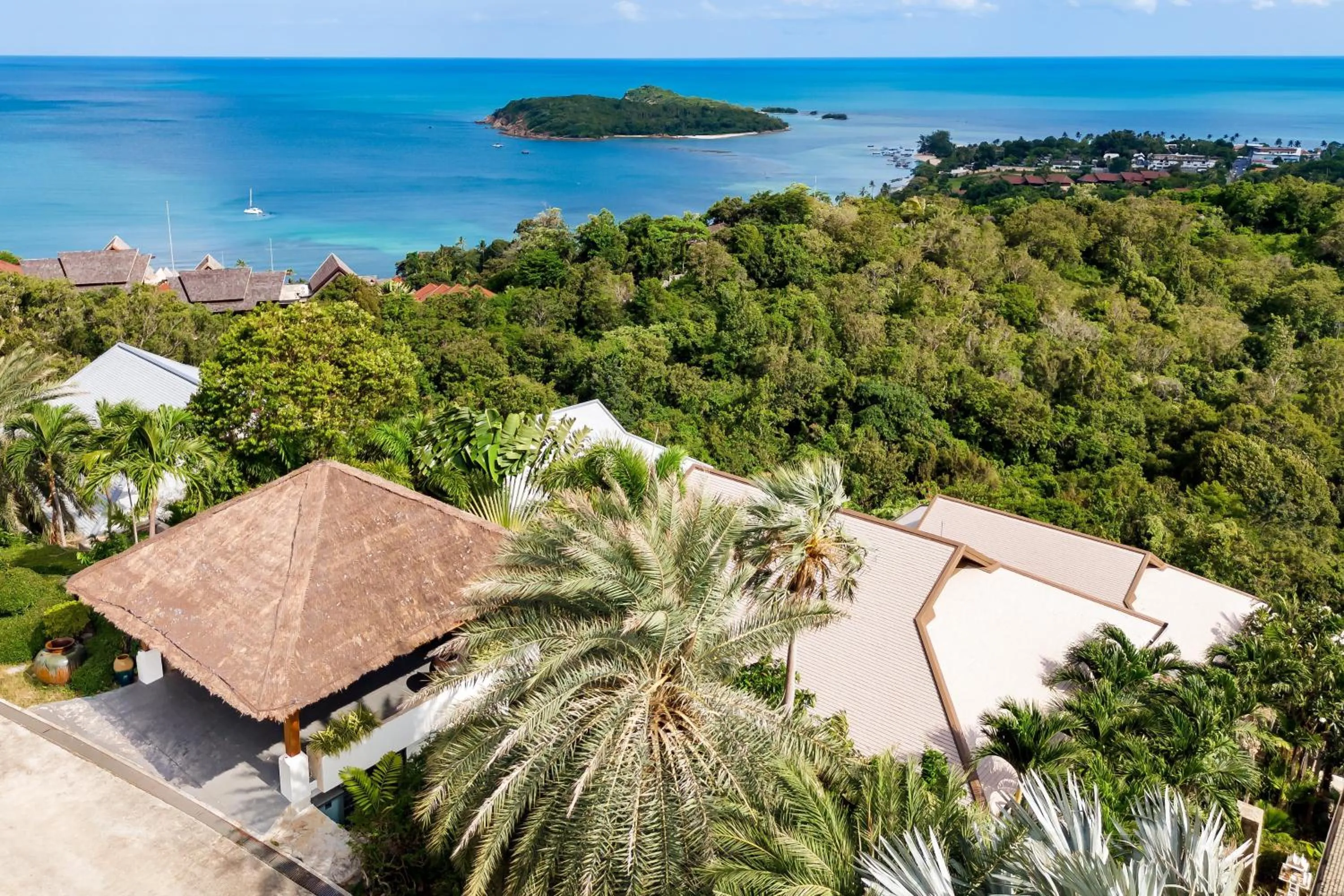 Natural landscape in Villa Kohia, stunning sea views, breakfast, serviced daily, private dining service on request, North Chaweng