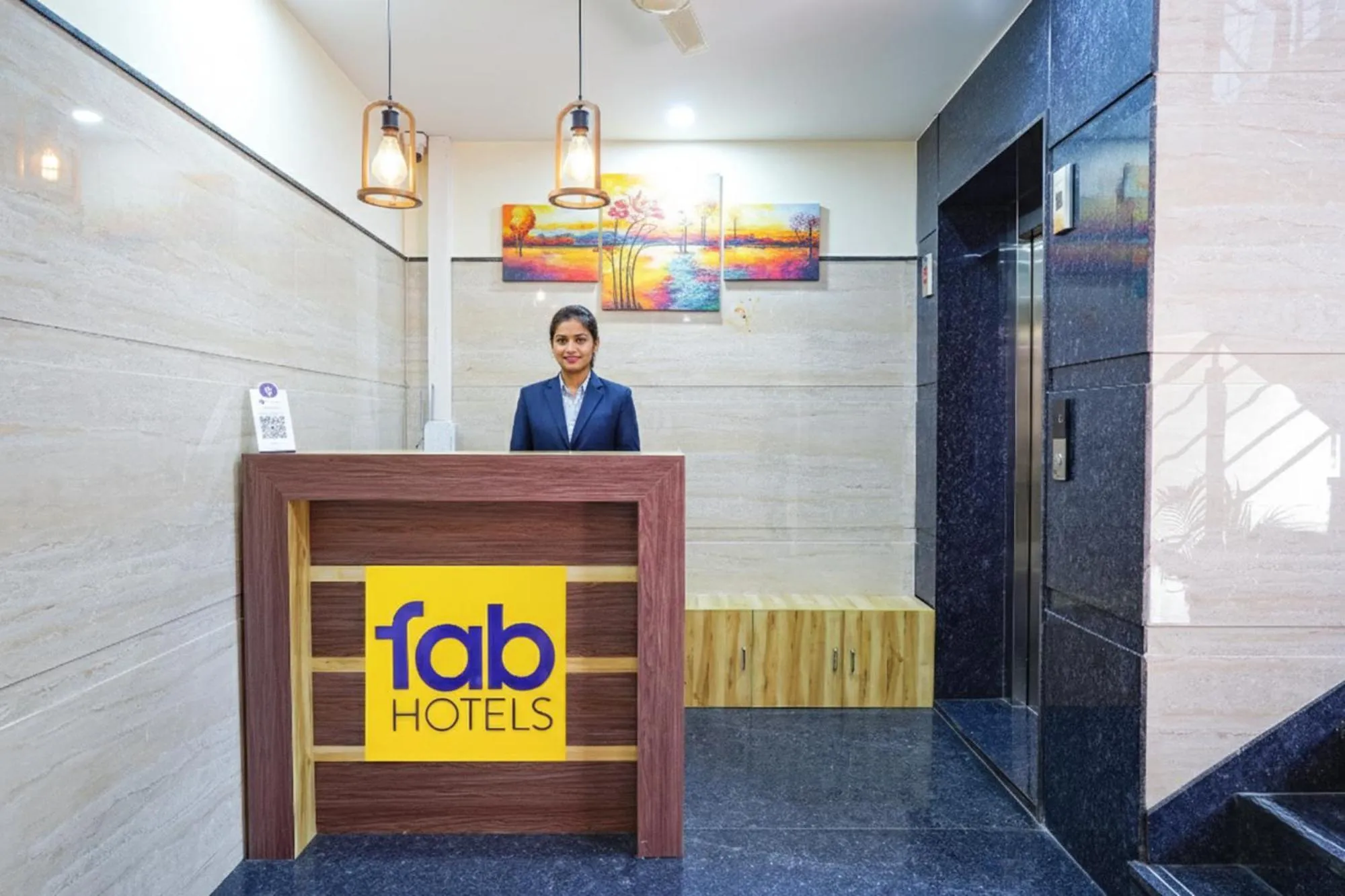 Lobby or reception in FabHotel HSR Gateway