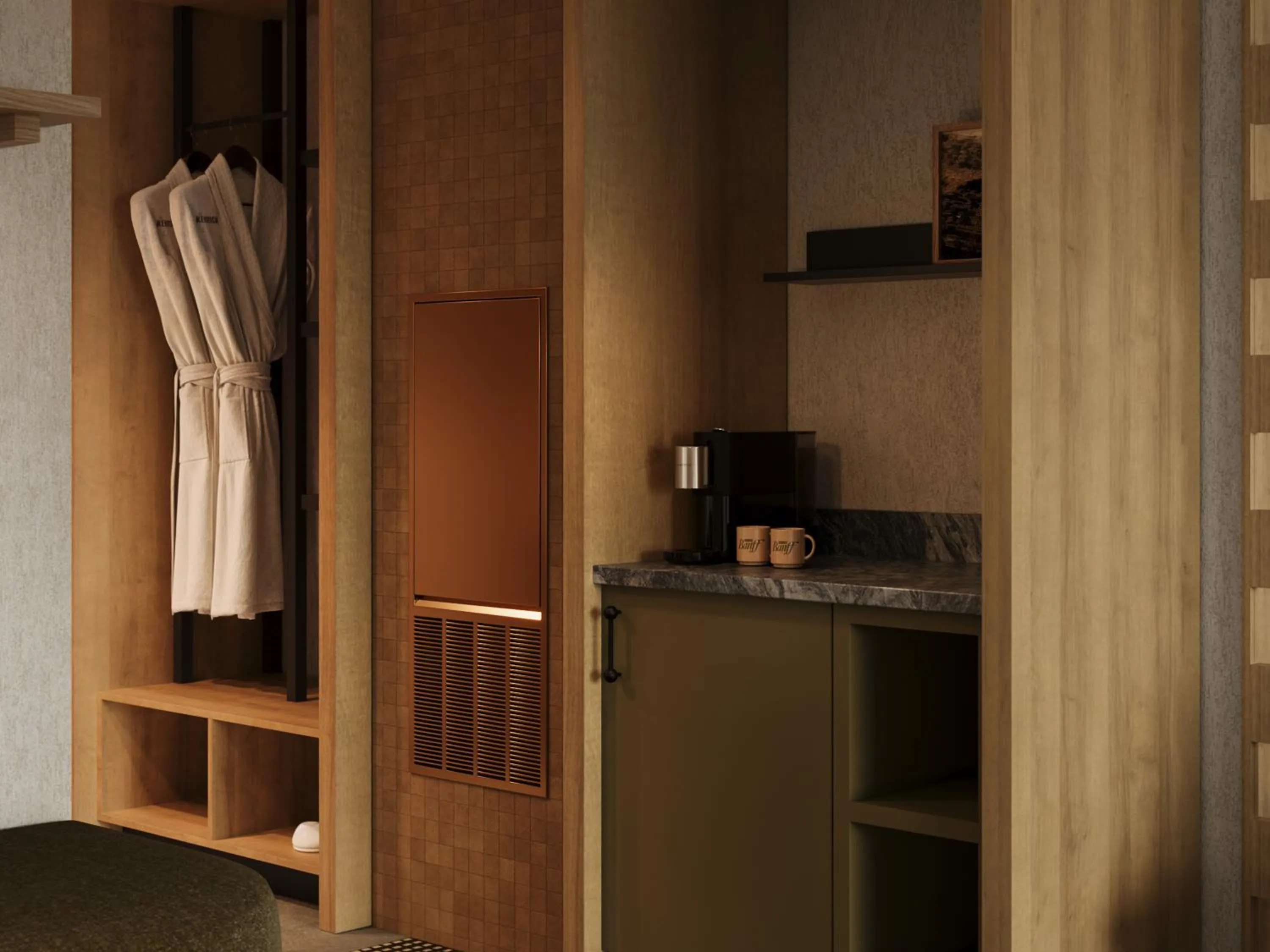 wardrobe in The Kenrick Hotel