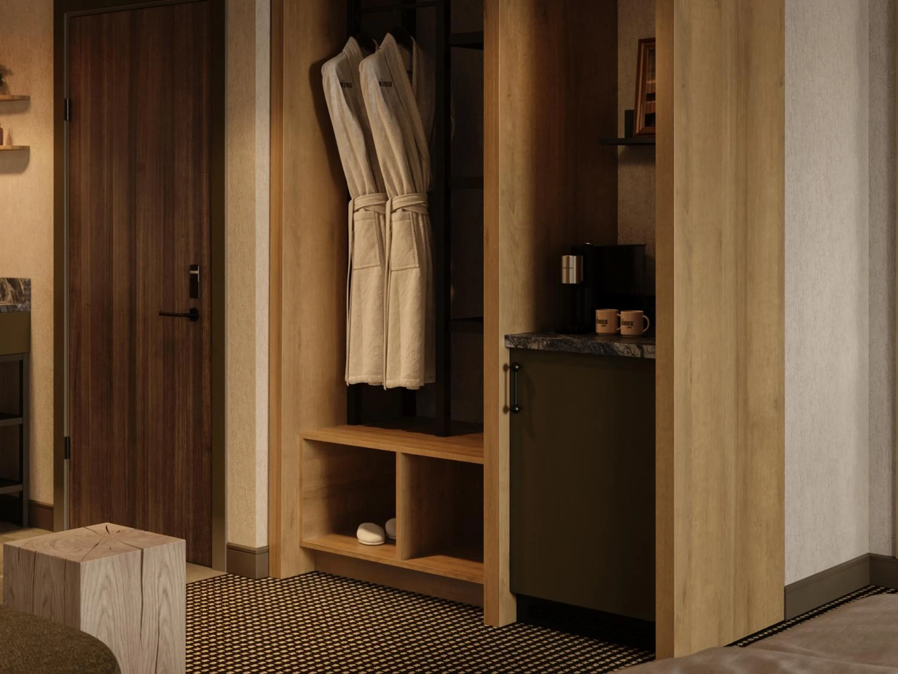 wardrobe in The Kenrick Hotel