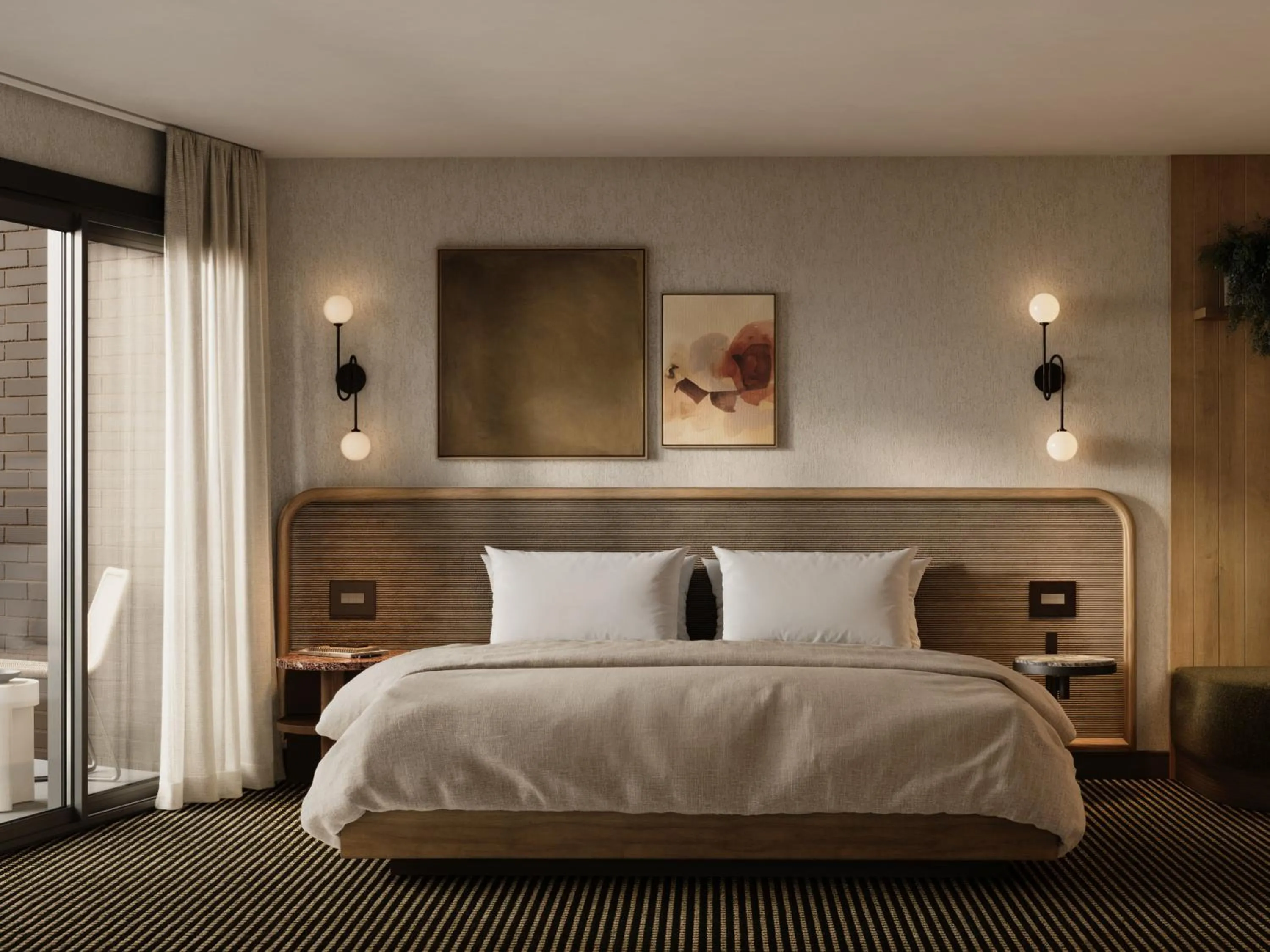 Bed in The Kenrick Hotel