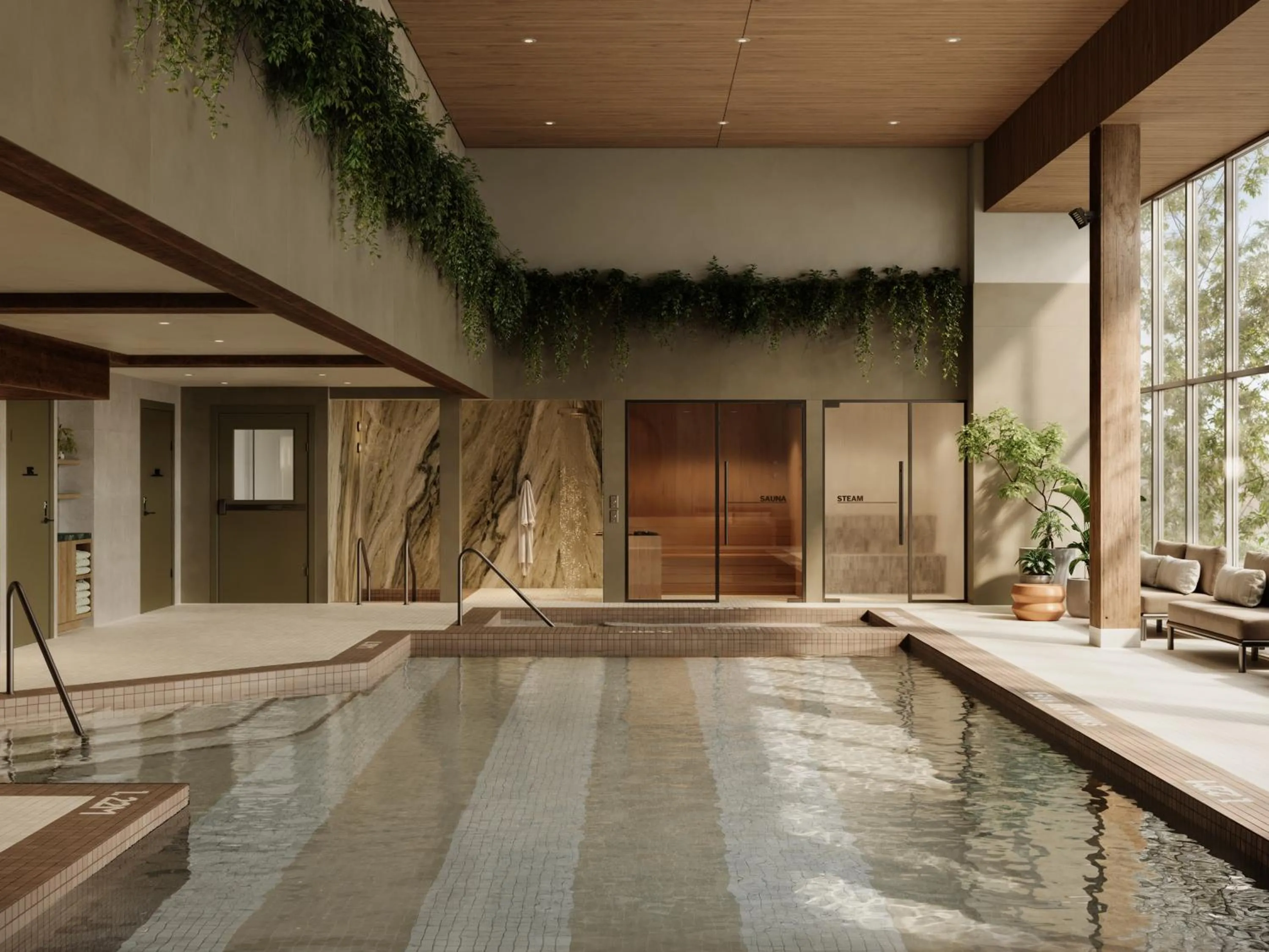 Sauna in The Kenrick Hotel