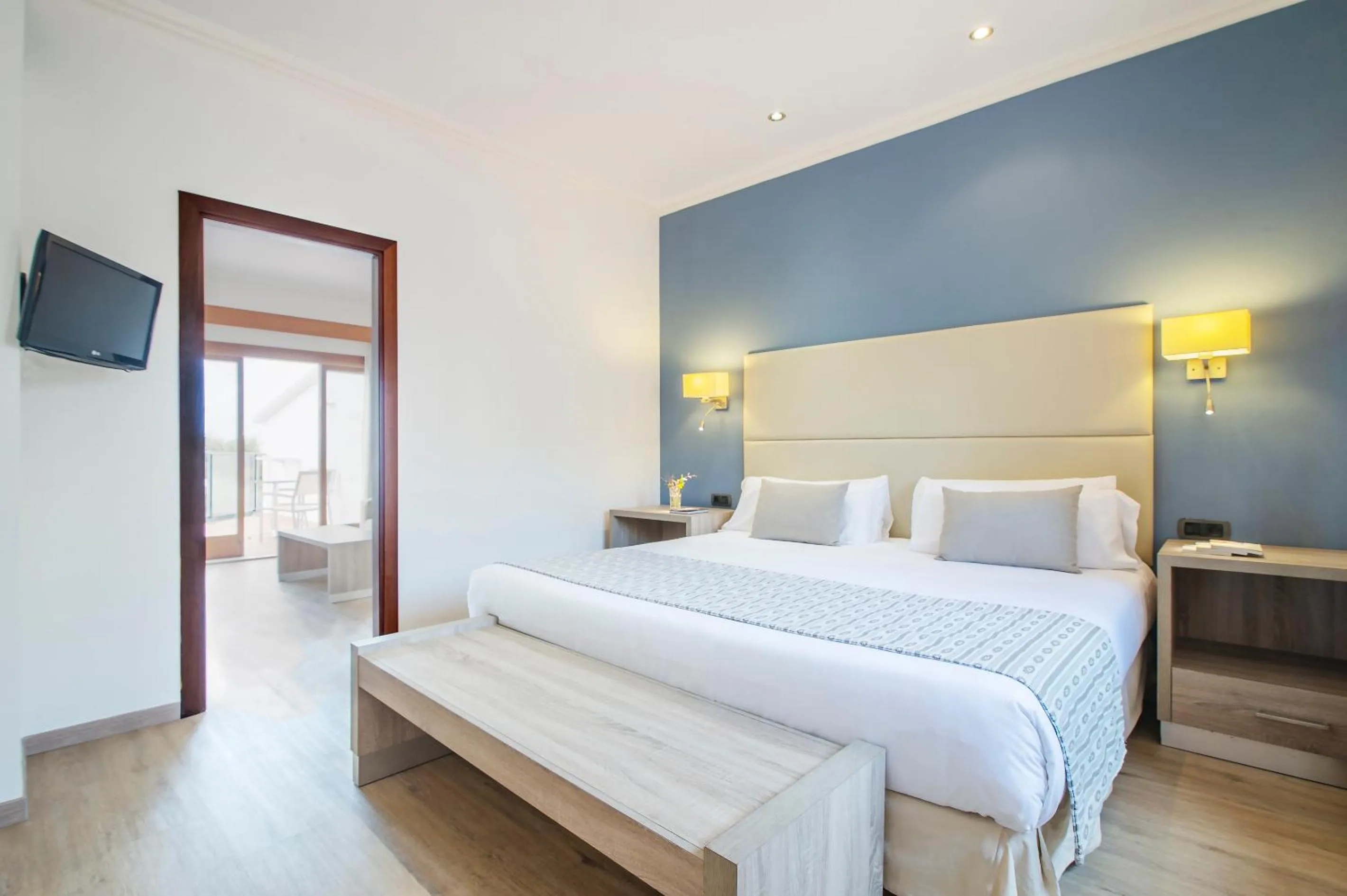 Bedroom, Bed in Hotel Menorca Binibeca - Adults Recommended - by Pierre & Vacances Premium