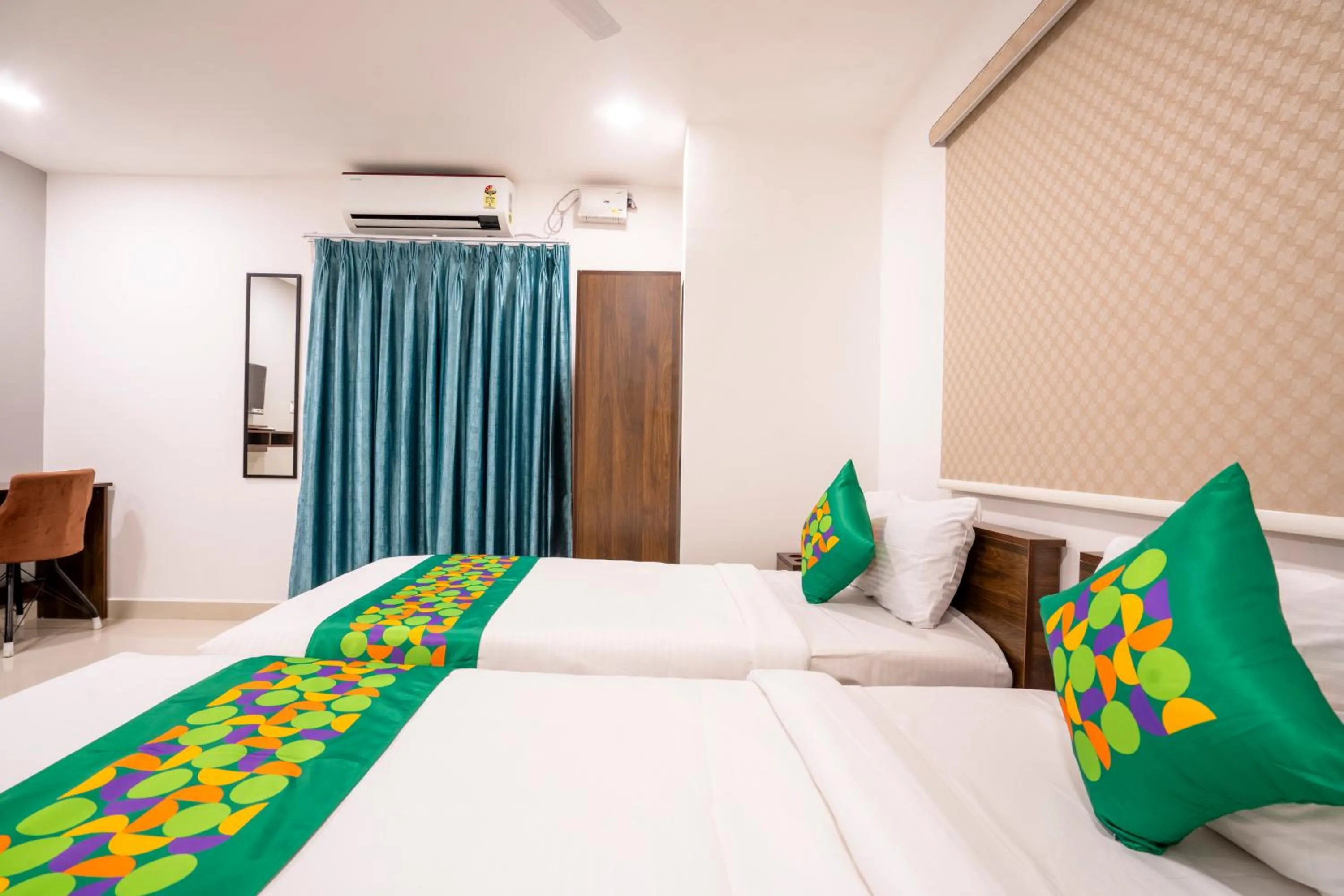 Bedroom, Bed in Treebo De Alphabet Gachibowli