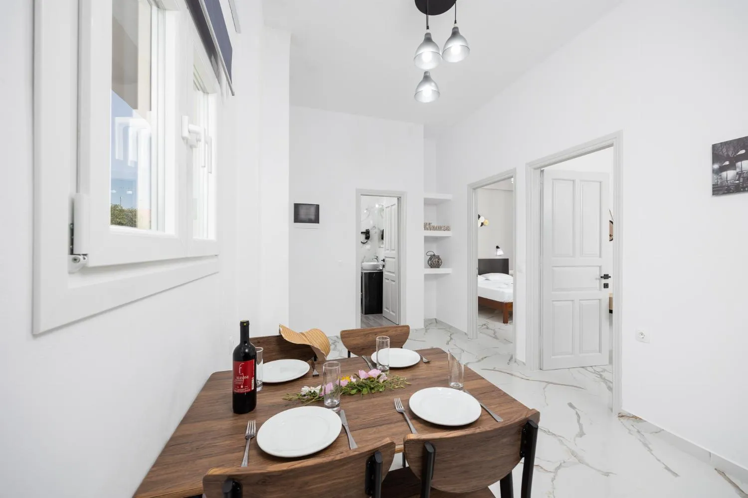 Dining area in Kosmas Apartments