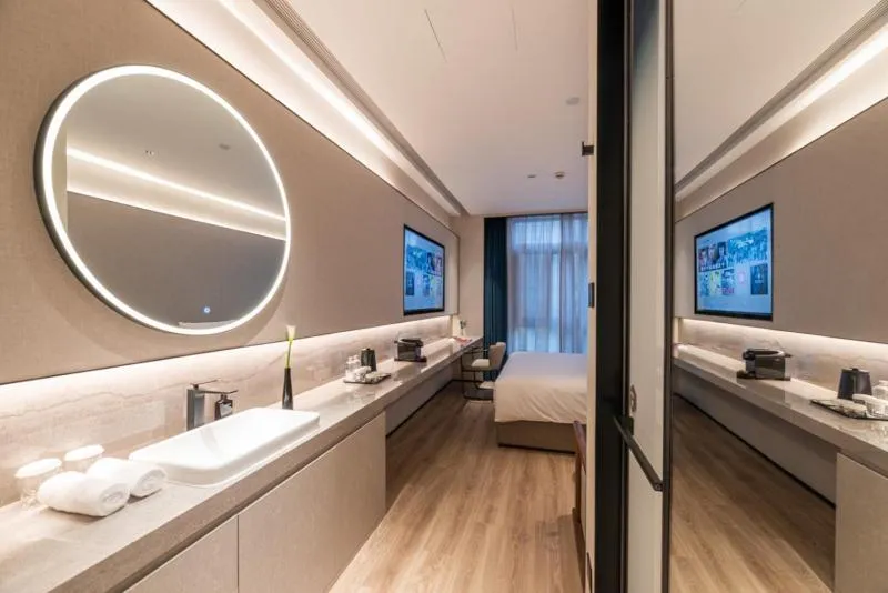 Bed in Orange crystal Shanghai Lujiazui Expo Center