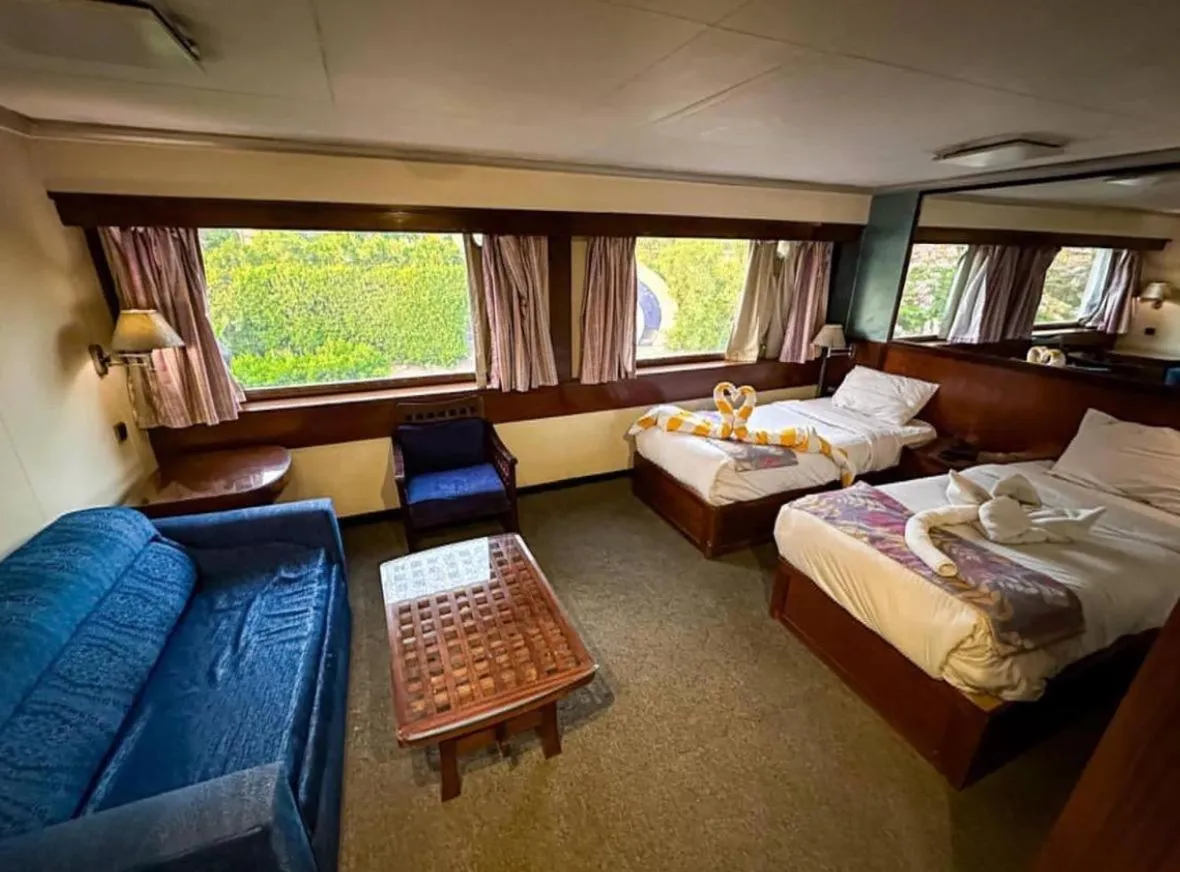 Bed in Nile View Aton Cruise