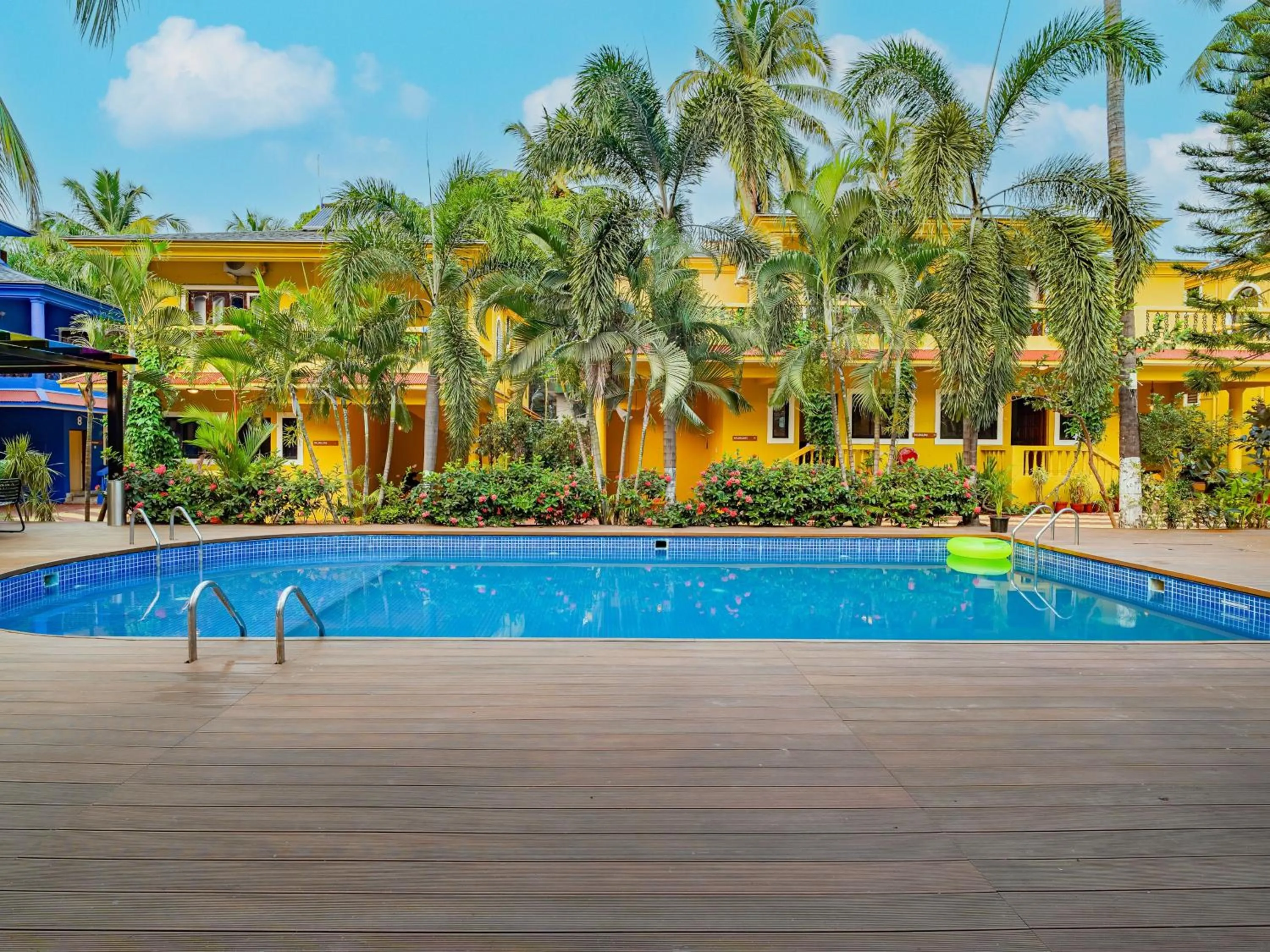 Pool view in The Hosteller Goa, Anjuna