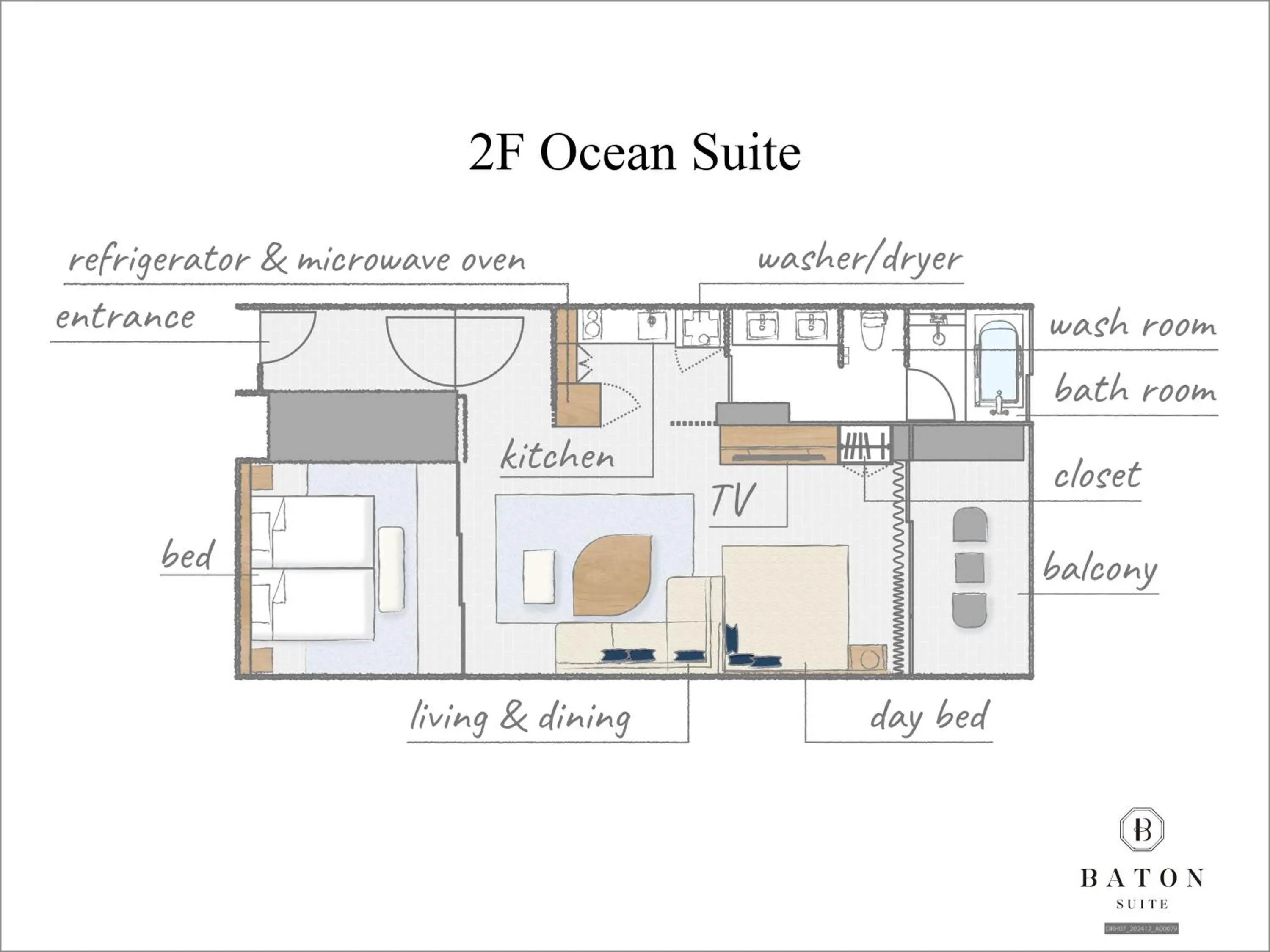 Floor plan in BATON SUITE Okinawa-kourijima