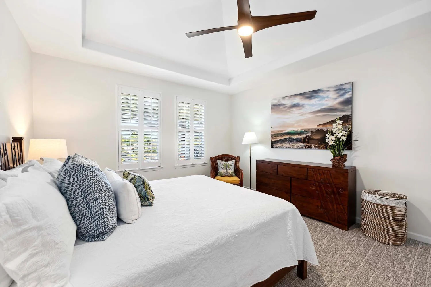 Bed in Waikoloa Beach Villas F32