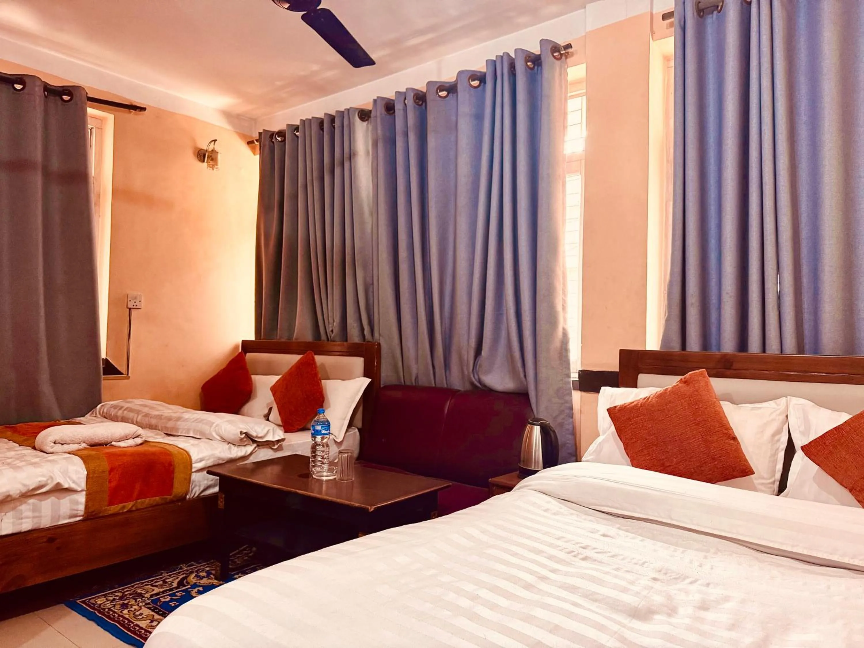 Bed in Om Mandakini Hotel