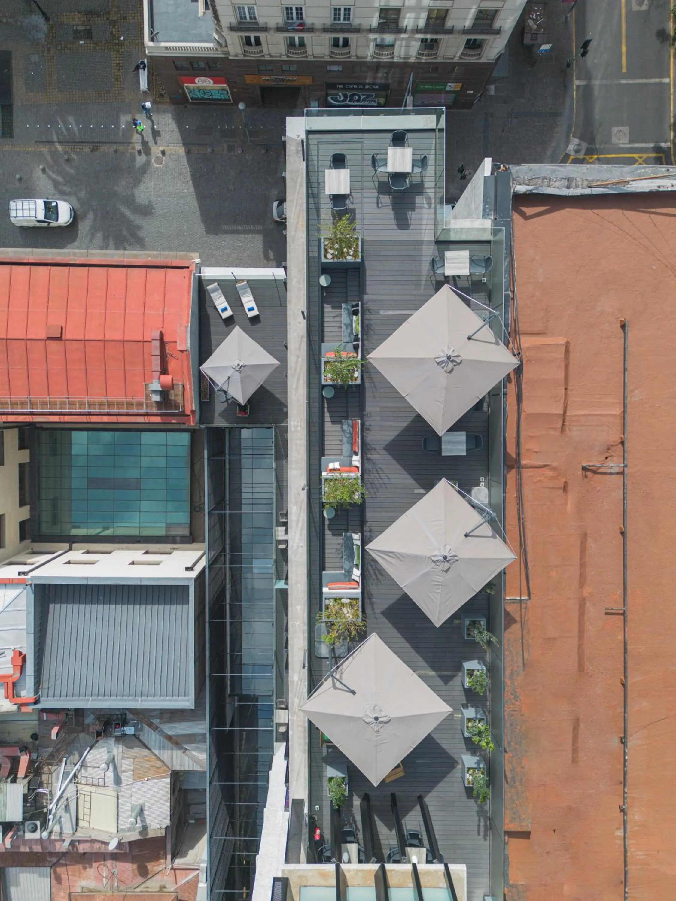 Bird's eye view in Debaines Hotel Santiago