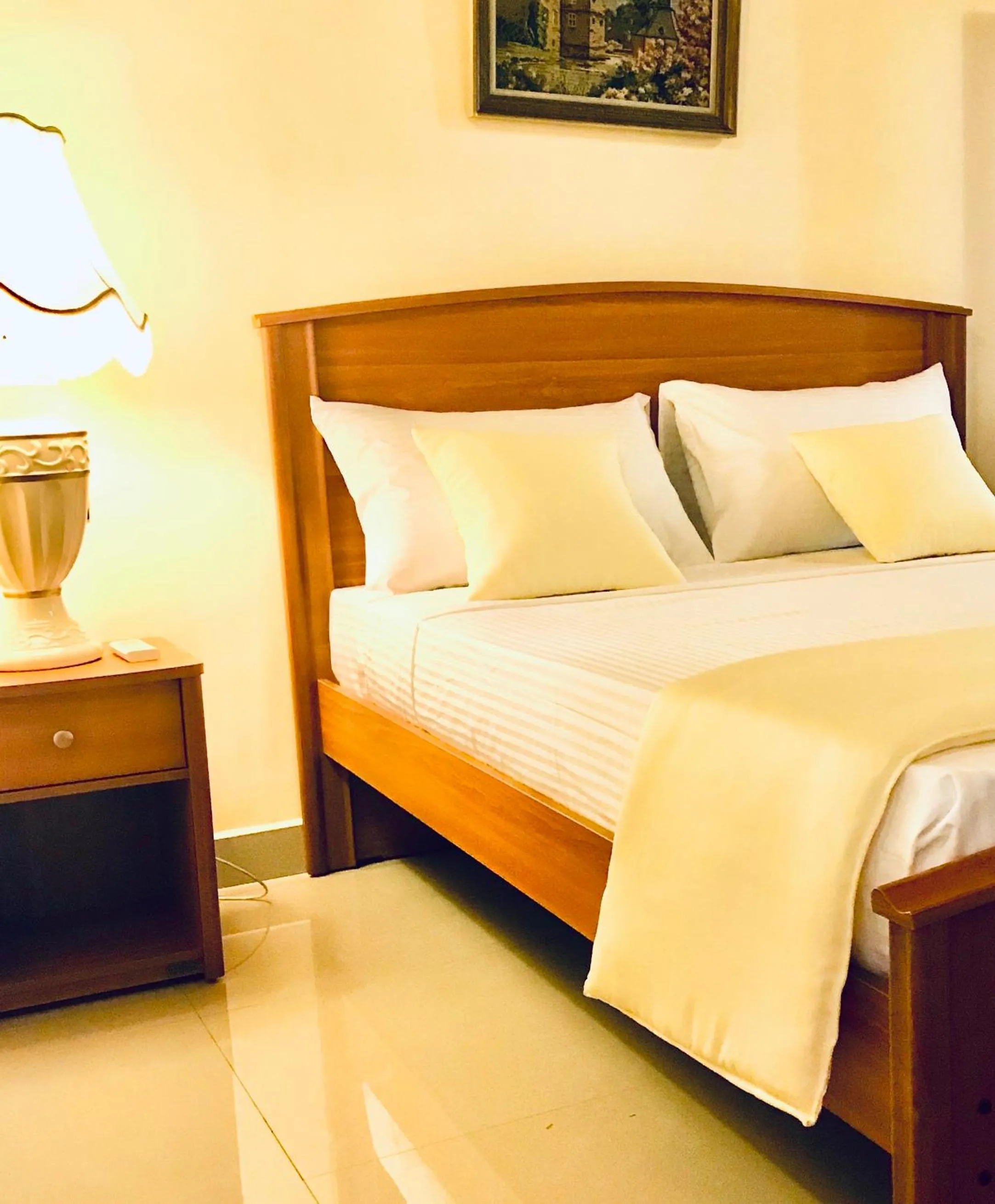 Bed in Ama Villa Negombo