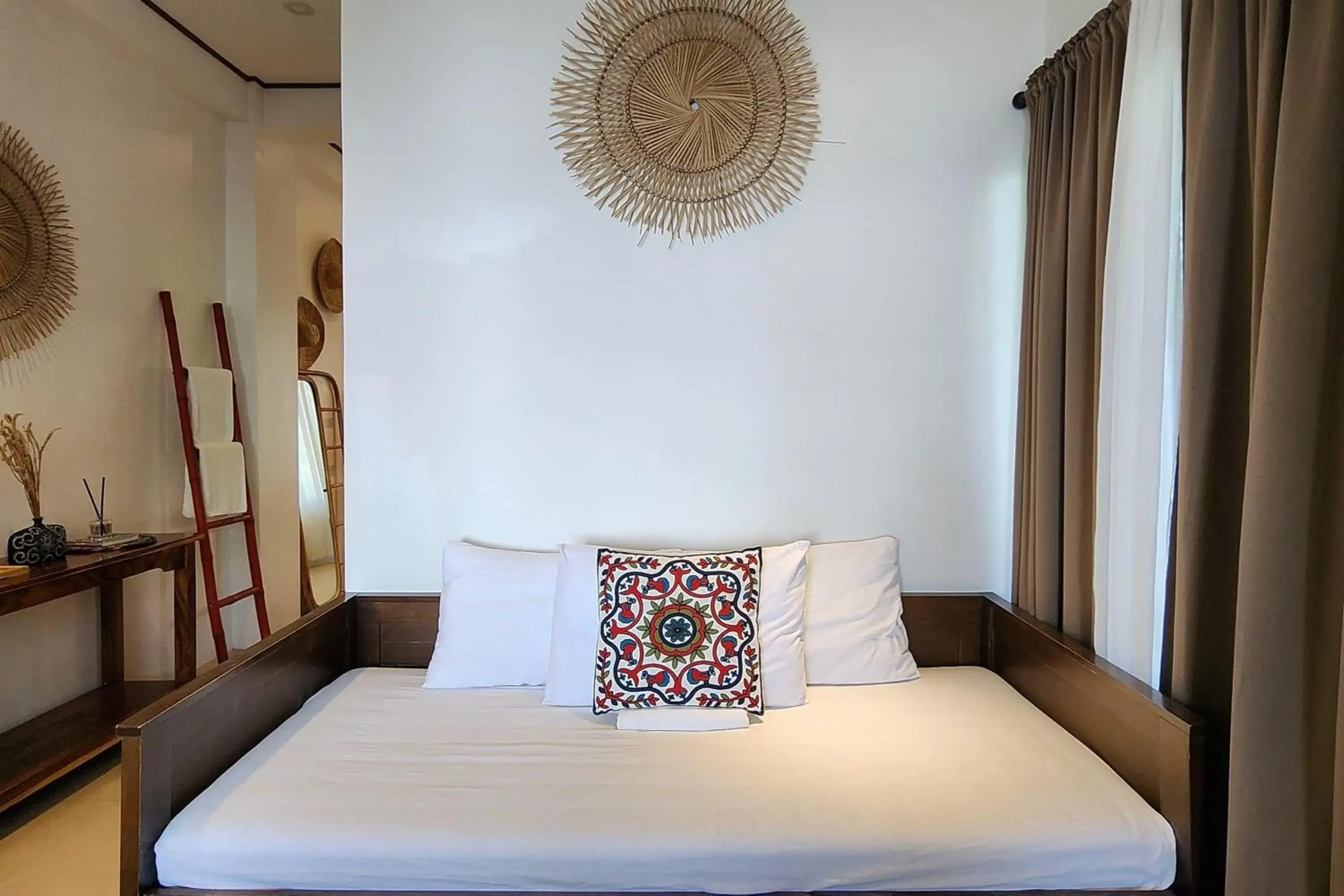 Bed in Sirom Beach House Bed in Sirom Beach House