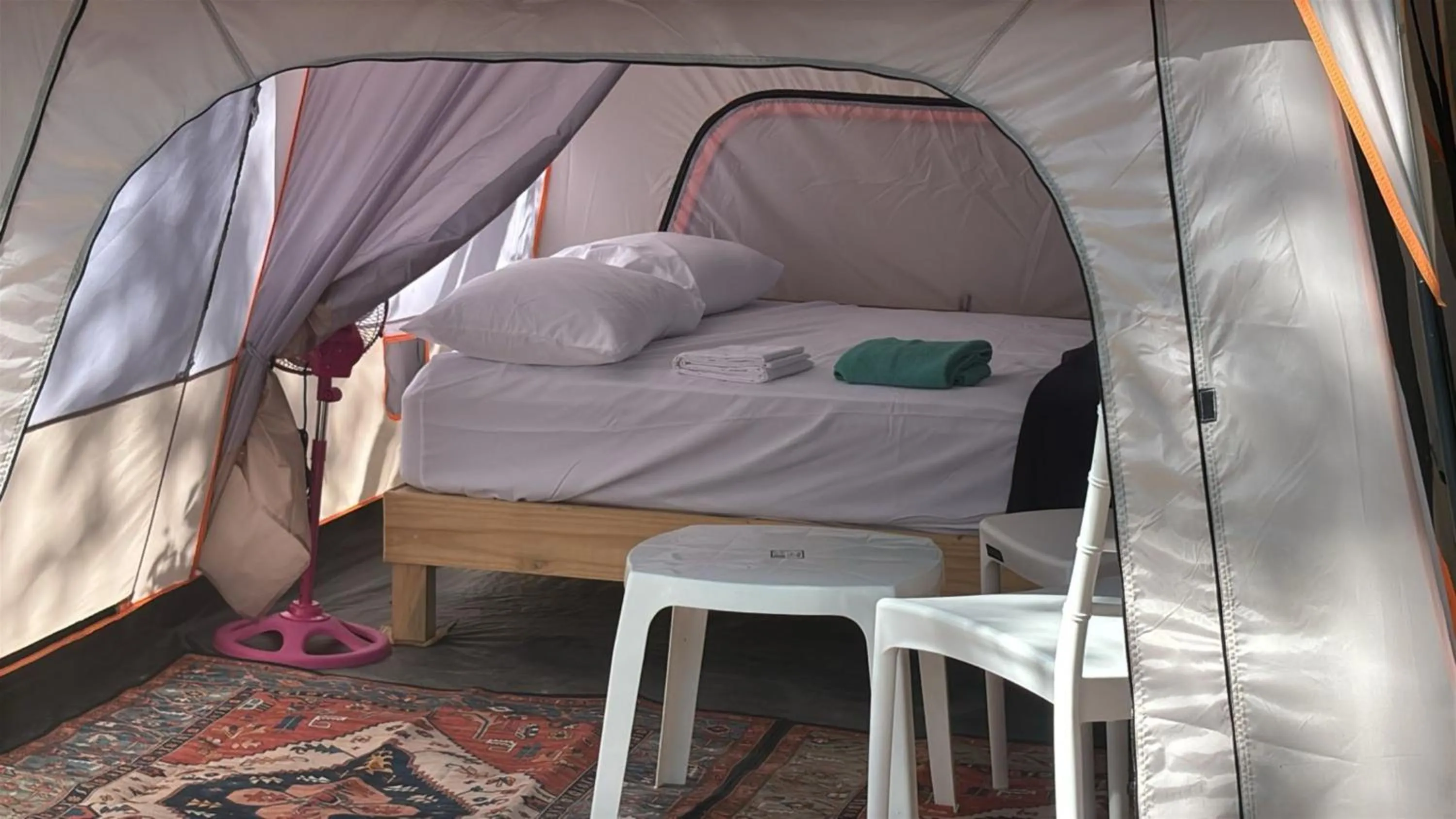 Bed in BACALAR INN Hotel