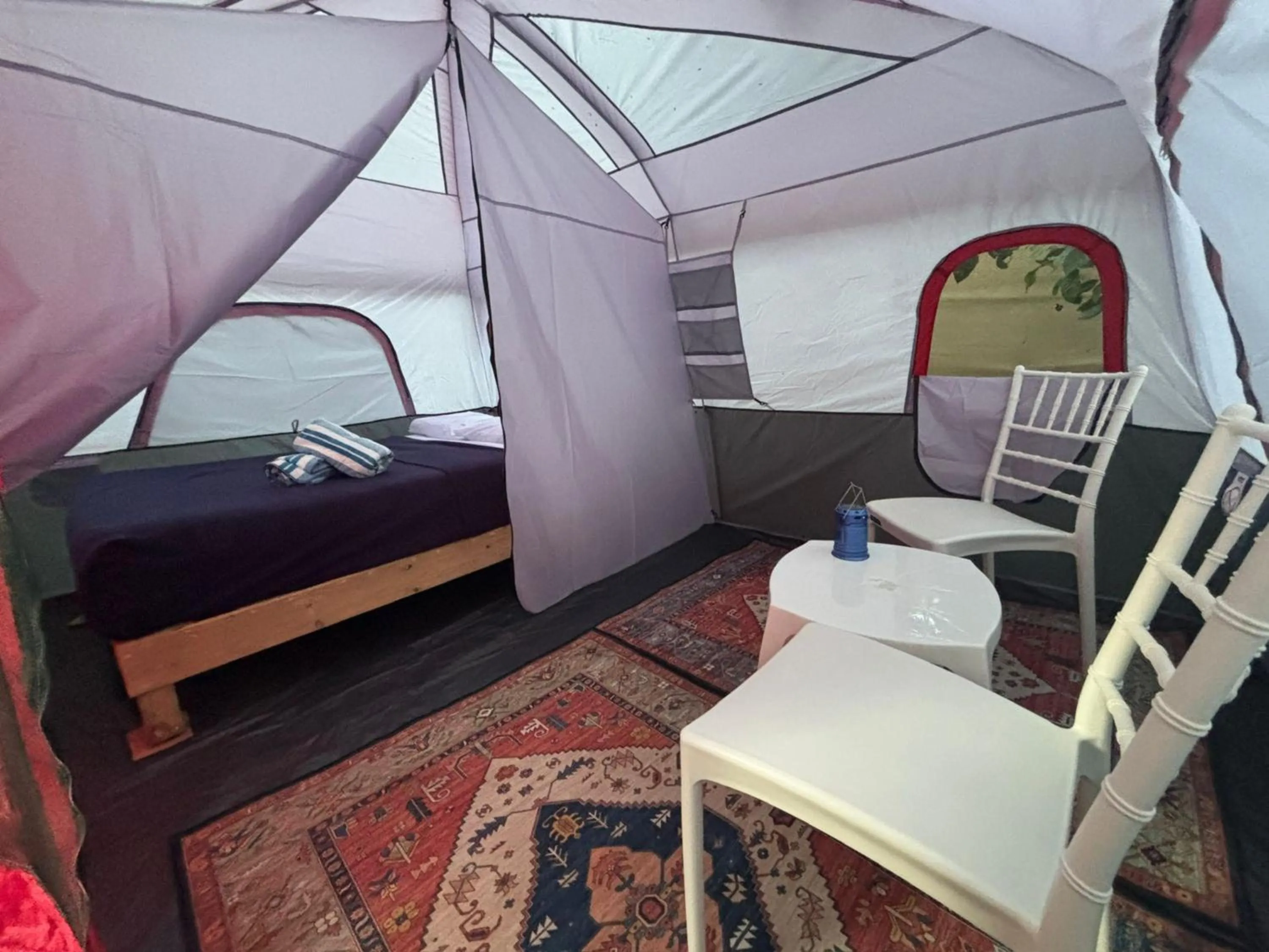 Bed in BACALAR INN Hotel