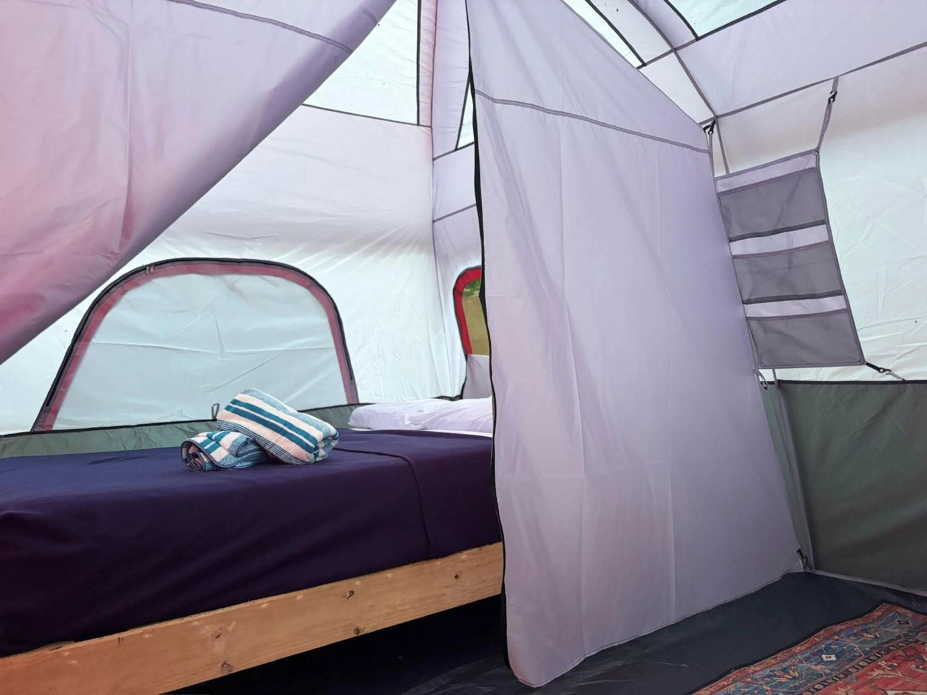 Bed in BACALAR INN Hotel