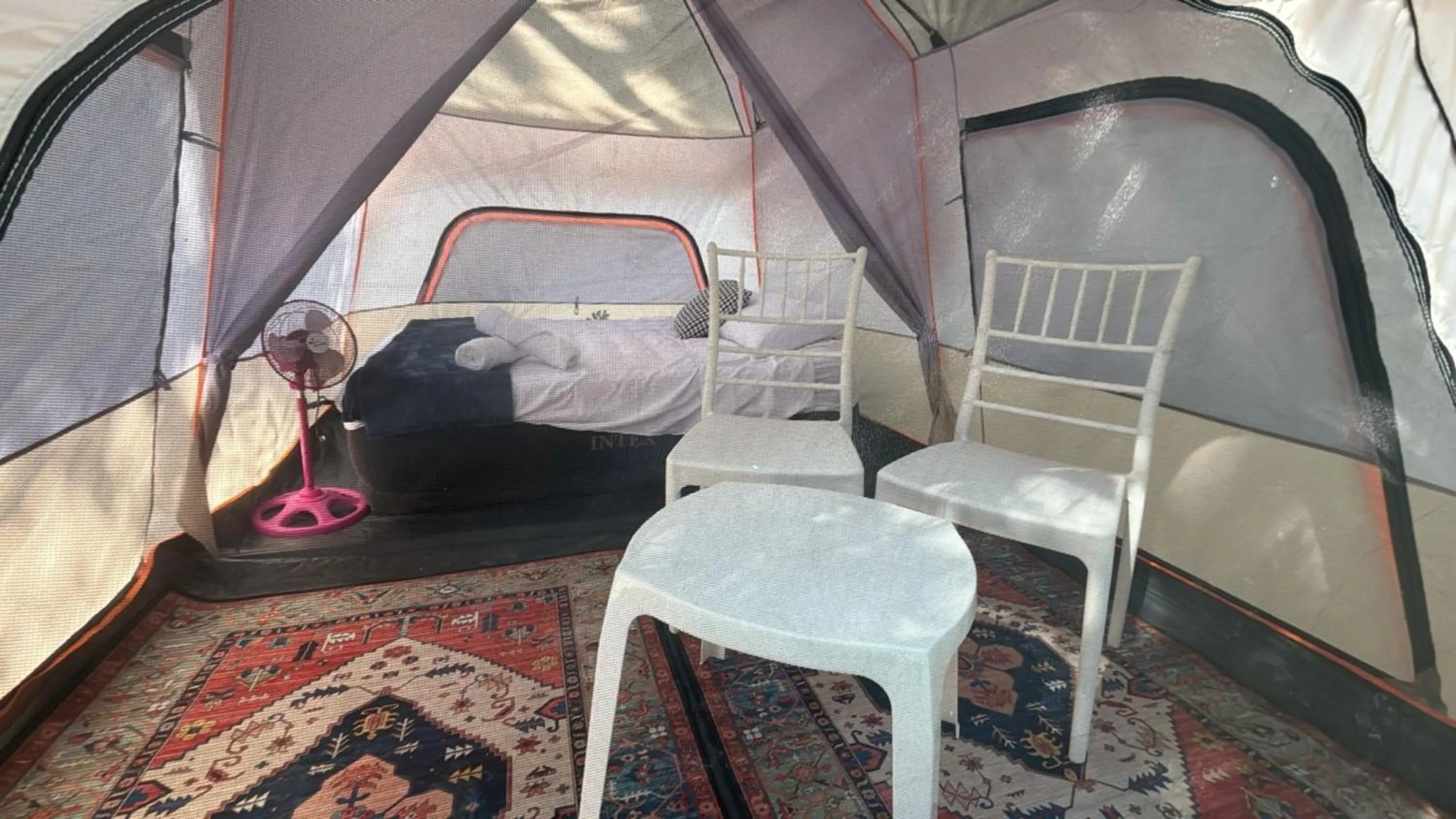 Bed in BACALAR INN Hotel