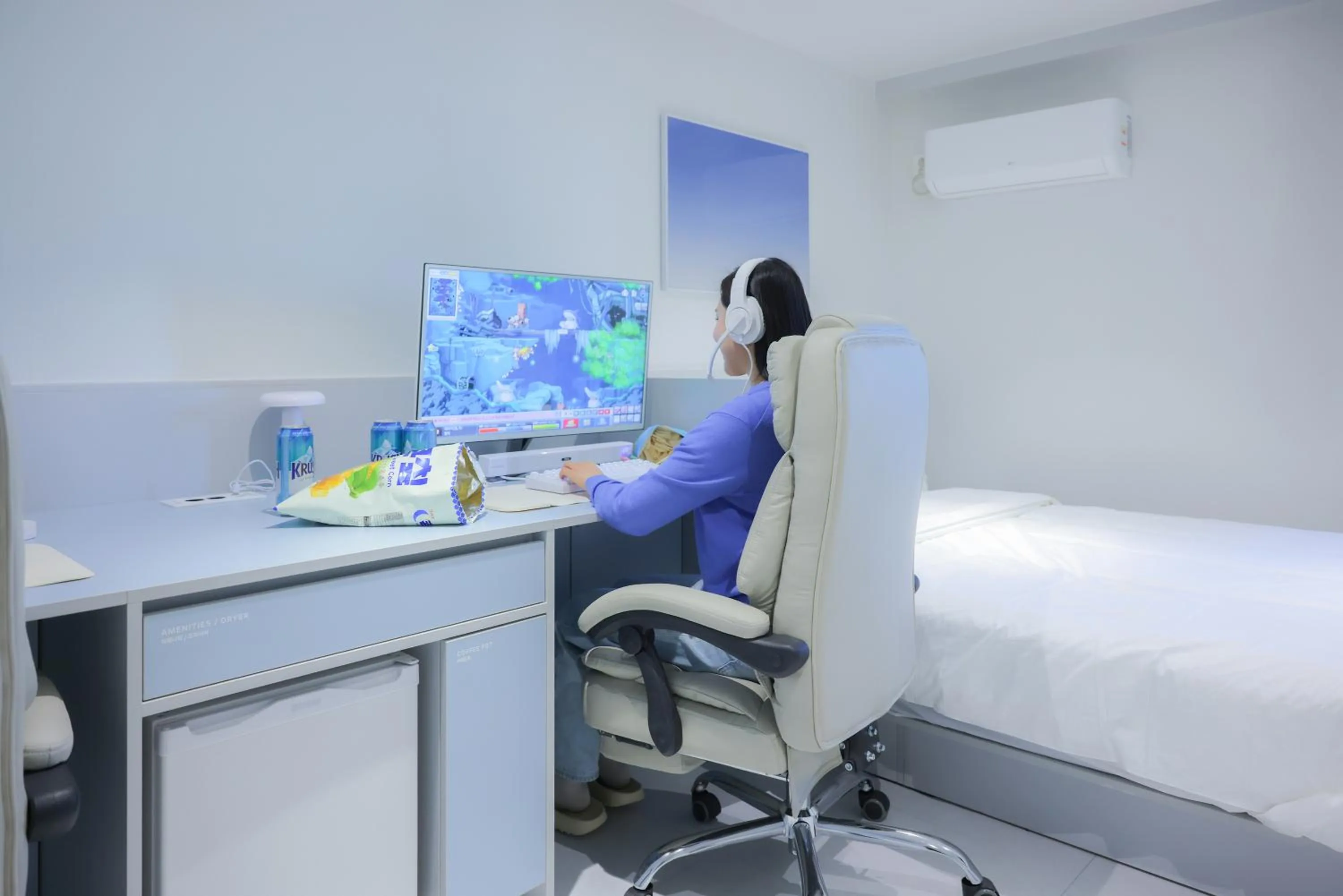 Bed in Anook Air Hotel Chuncheon