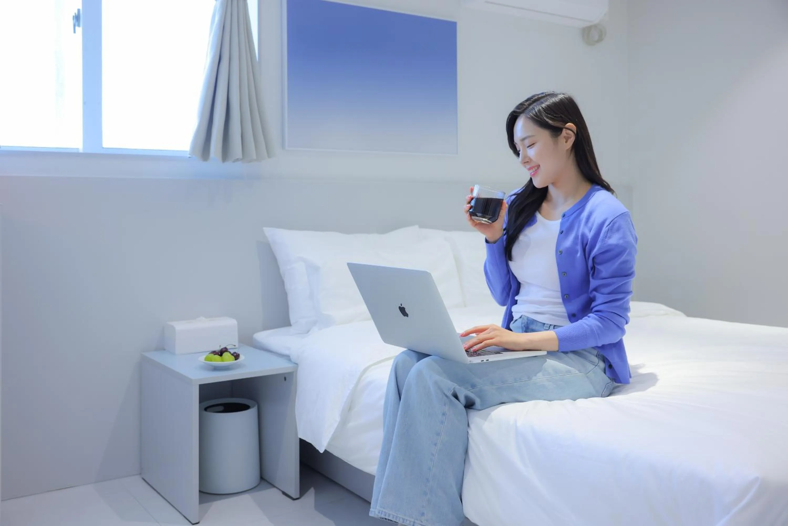 Bed in Anook Air Hotel Chuncheon