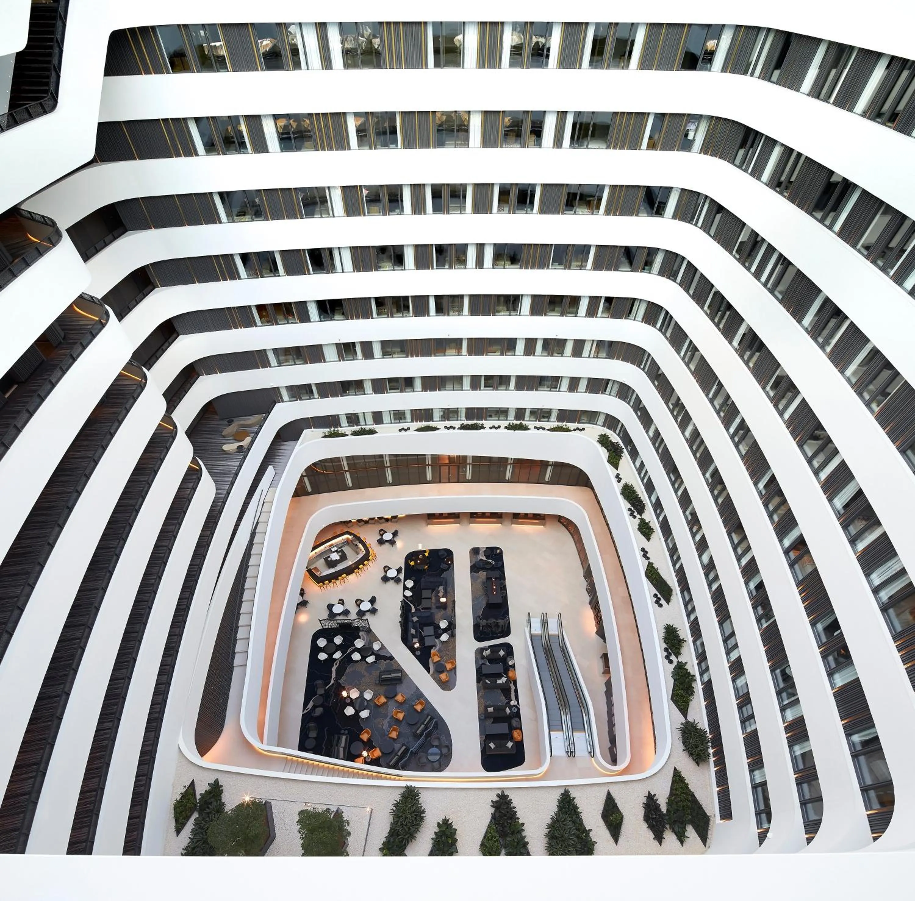 Lobby or reception in Hilton Amsterdam Airport Schiphol