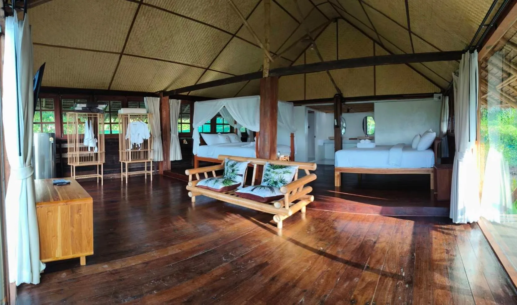 Bed in RoomQuest THEVA Resort Koh Samui