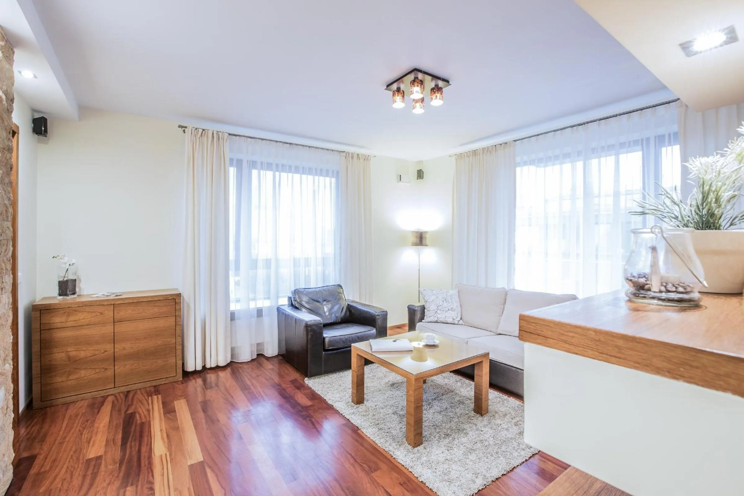 Living room in inQse Warsaw Centre