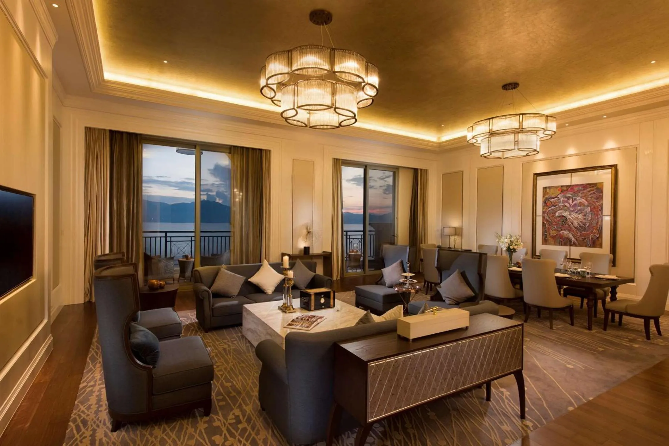 Living room in Hilton Yuxi Fuxian Lake