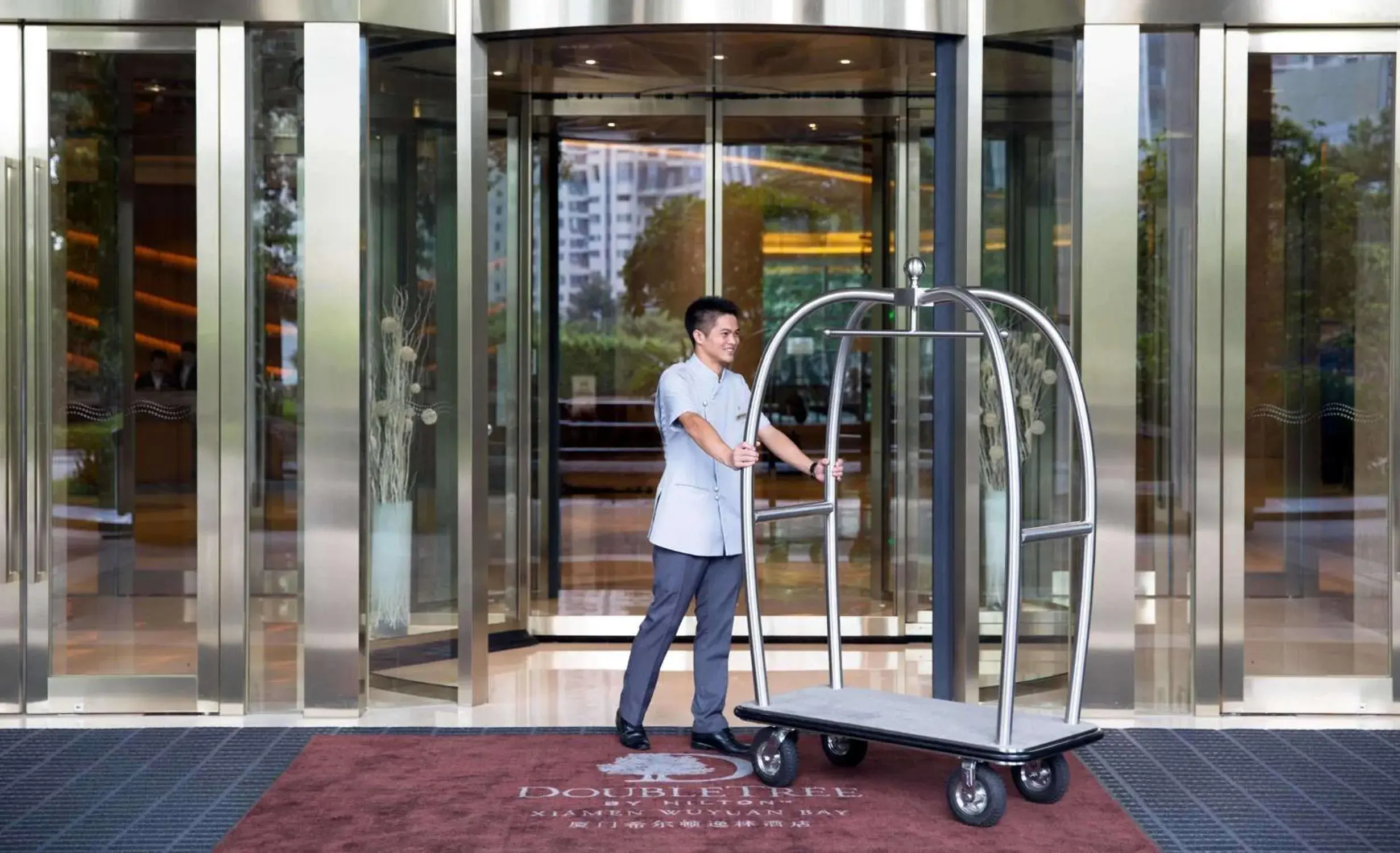 Living room in DoubleTree by Hilton Hotel Xiamen - Wuyuan Bay Living room in DoubleTree by Hilton Hotel Xiamen - Wuyuan Bay