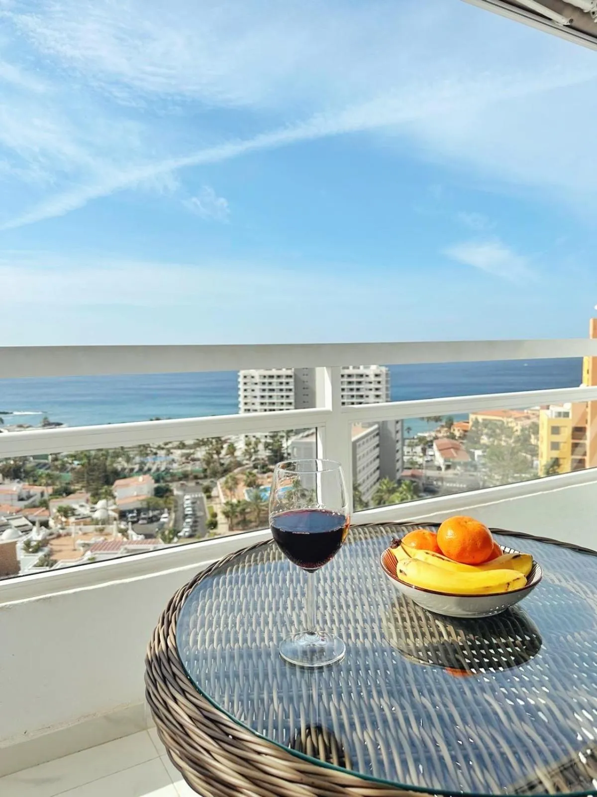 Balcony/Terrace in Sunny Oceanview studio apartment Ponderosa in Costa Adeje