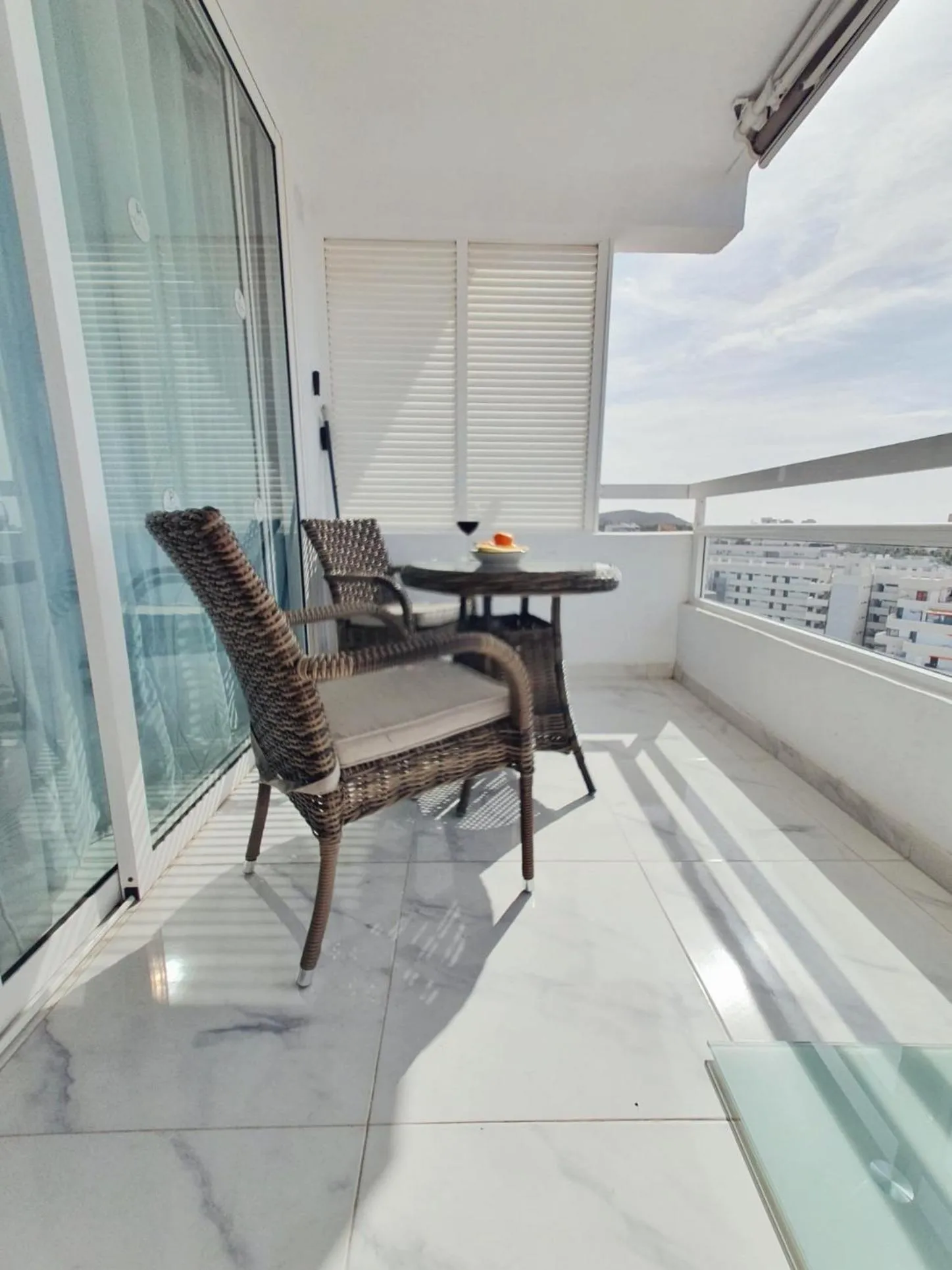 Balcony/Terrace in Sunny Oceanview studio apartment Ponderosa in Costa Adeje