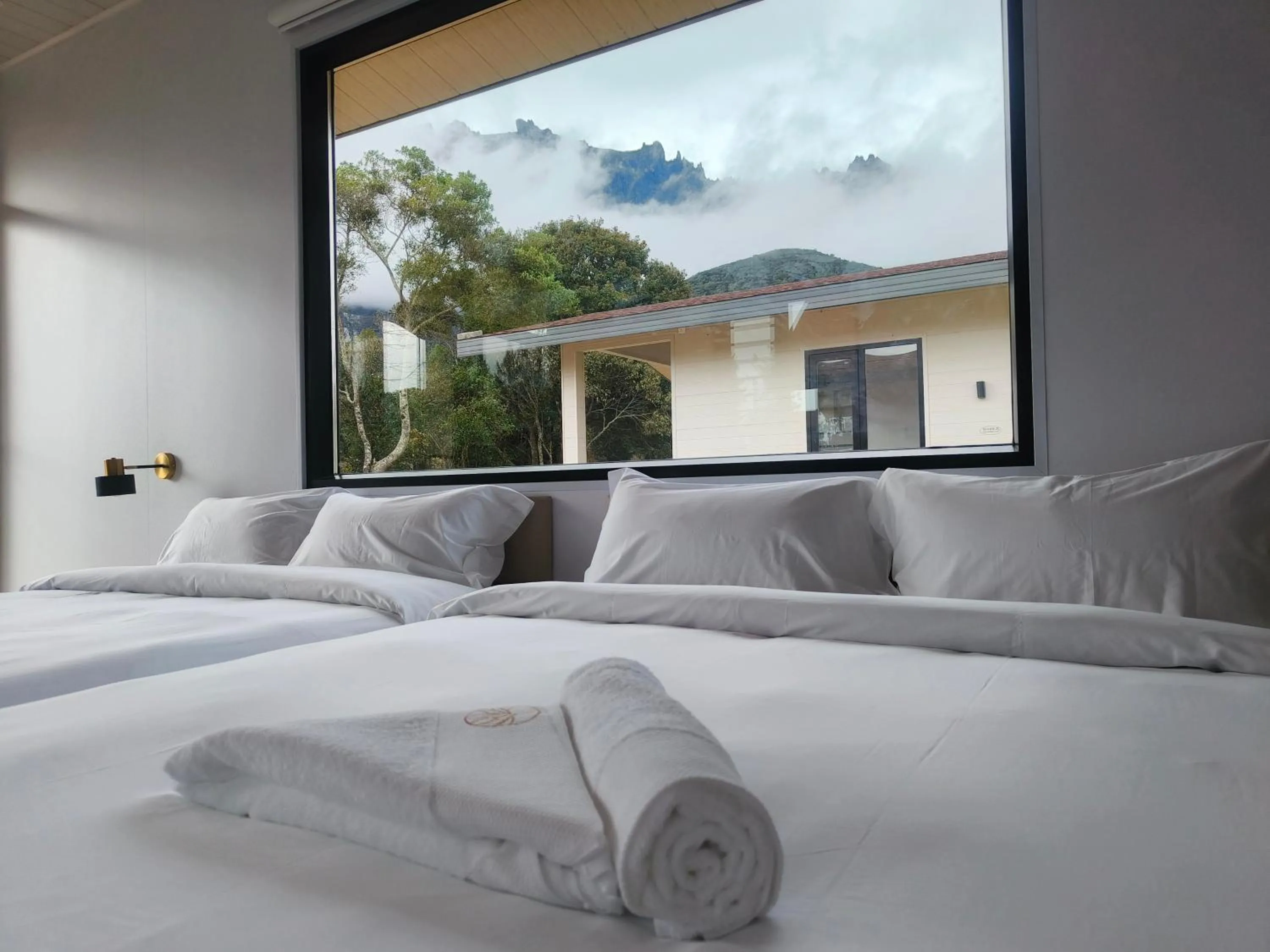 Bed in The Pampines Villa, Mount Kinabalu