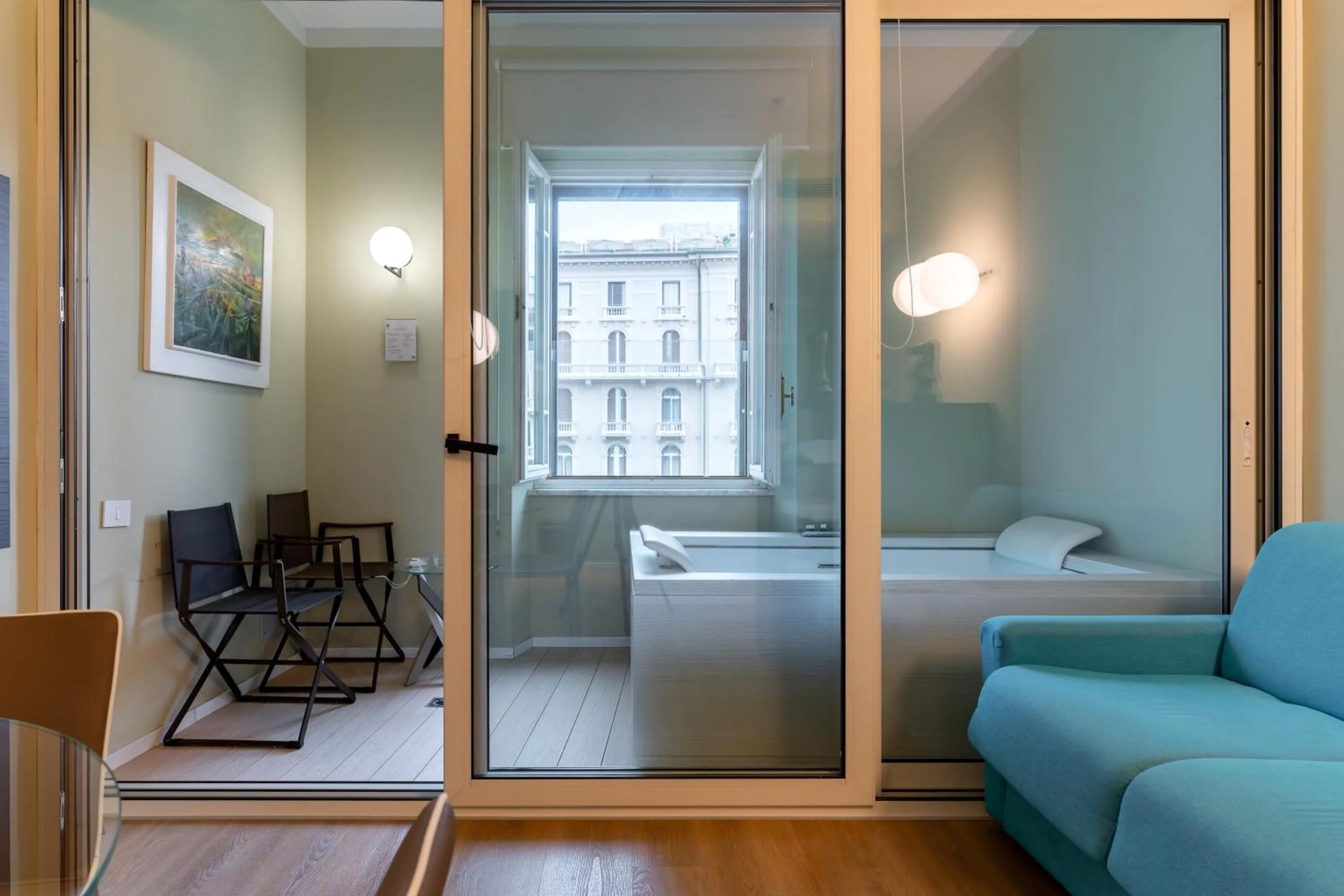 Living room, Bed in Hotel Residence Esplanade