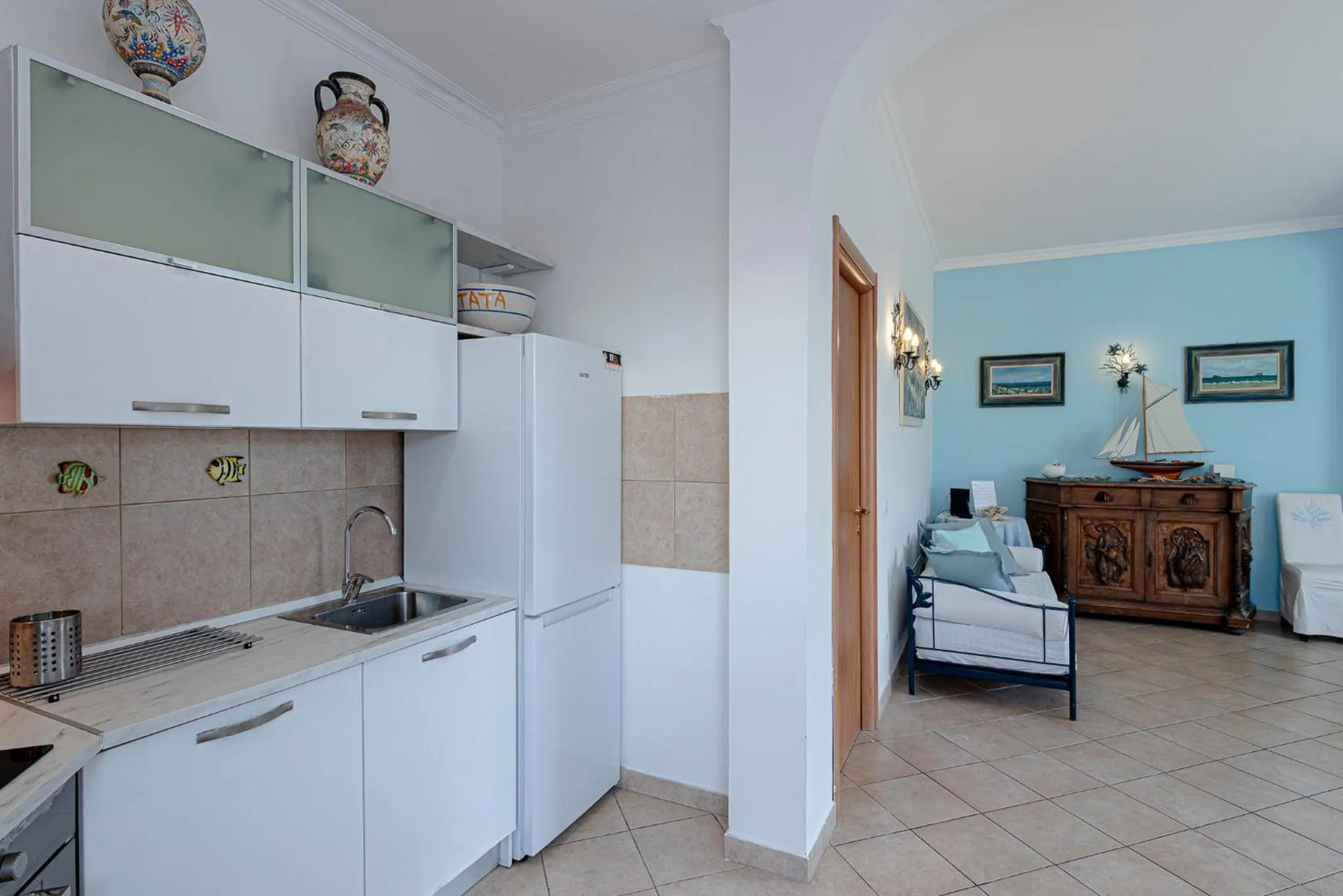 Kitchen or kitchenette in Villino dei Coralli