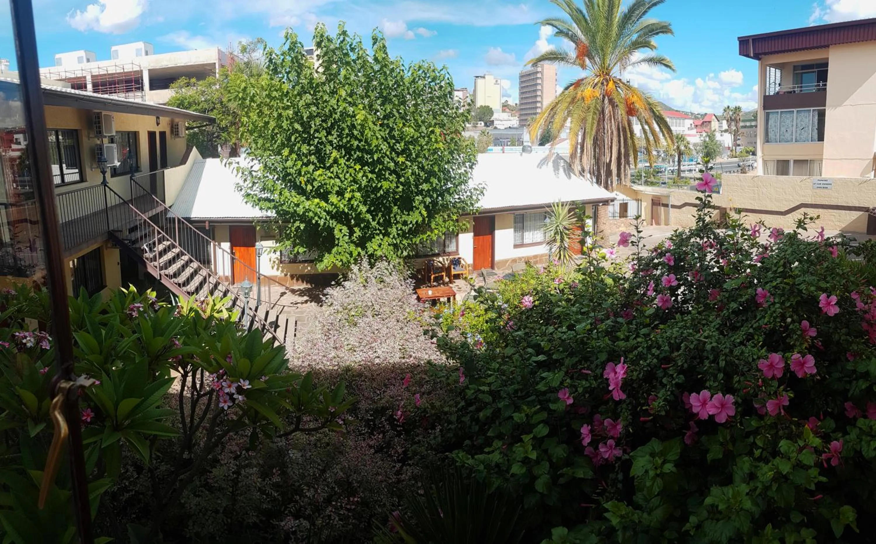 Garden view in Hotel Pension Steiner